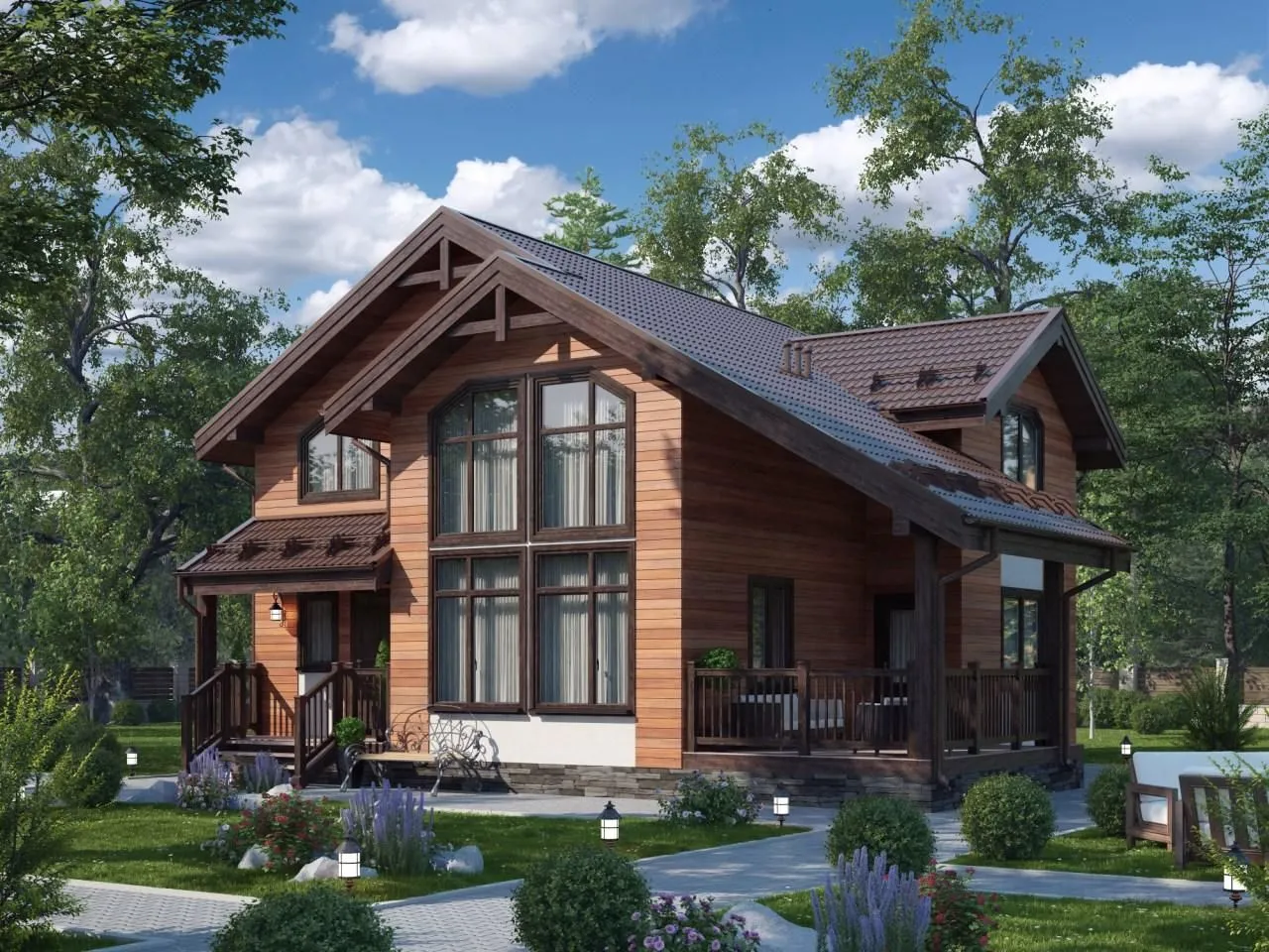 Двухэтажный дом СП-093КД