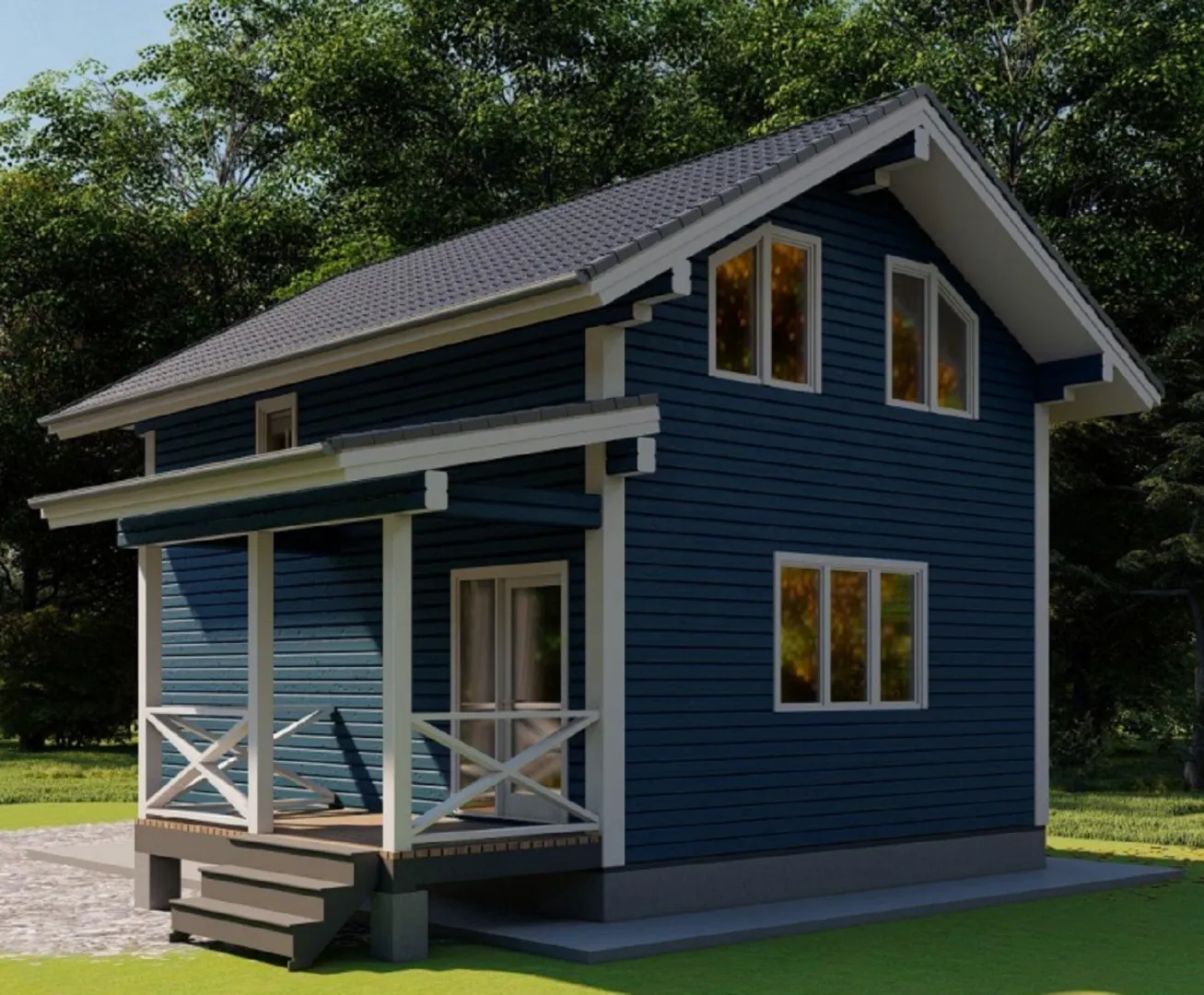 Уютный загородный дом П-80.24