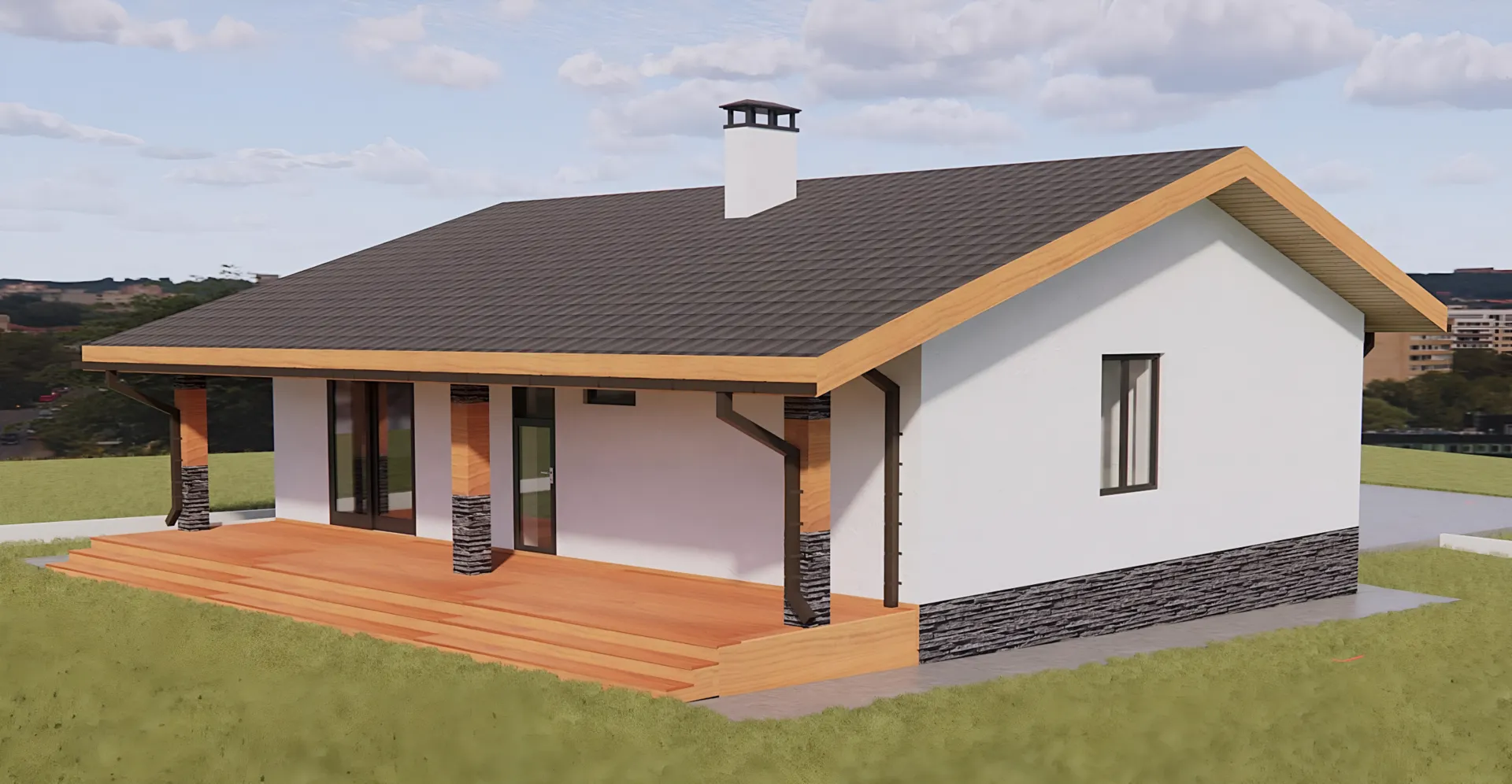 Индивидуальный жилой дом Кантри