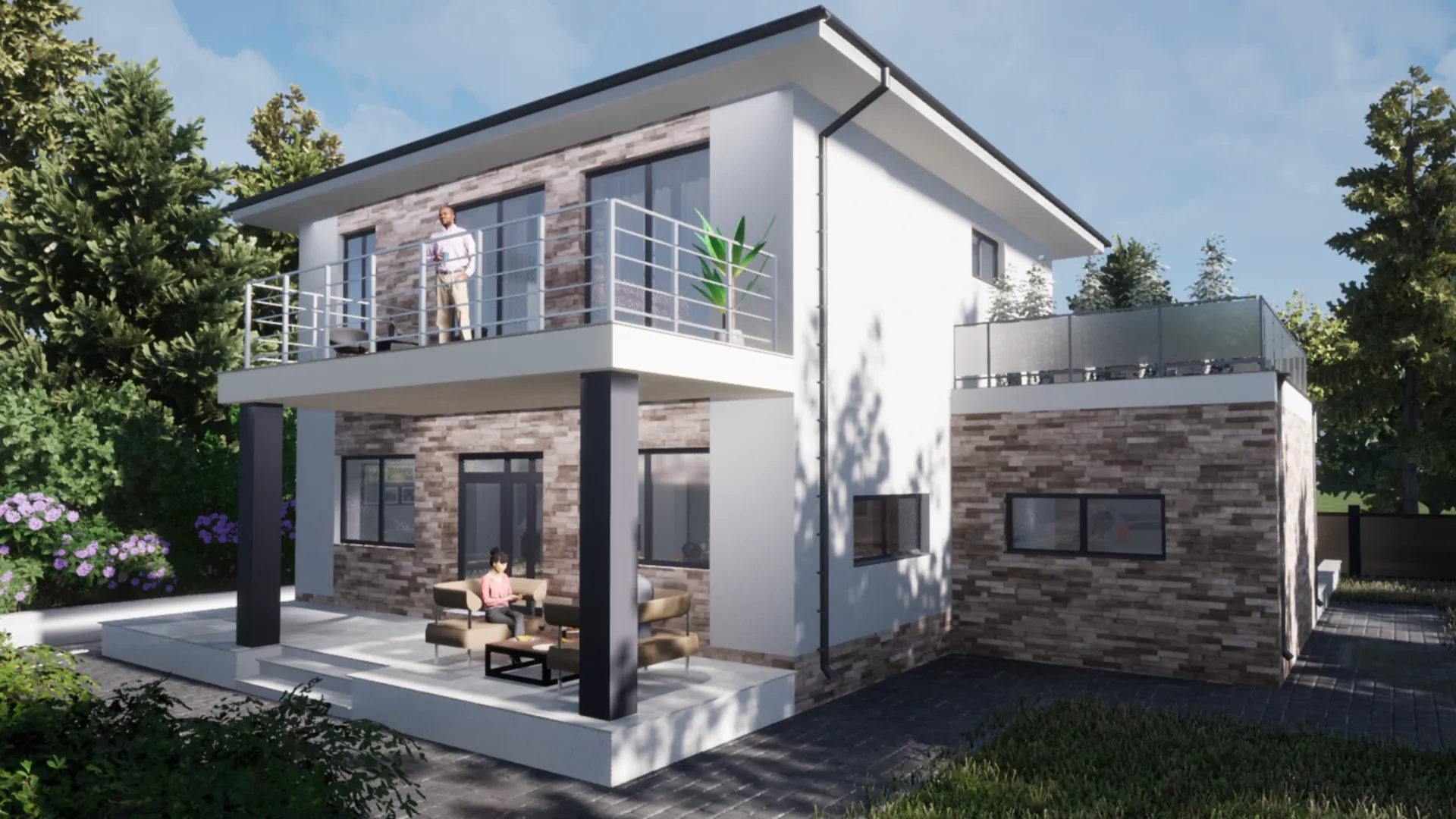 Двухэтажный дом Yellow К-1