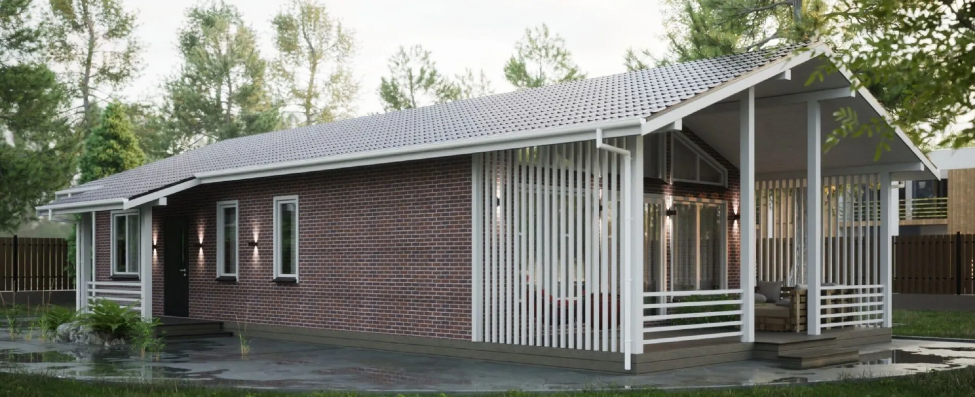 Одноэтажный барнхаус ИЖД 16,500*9,500-АР