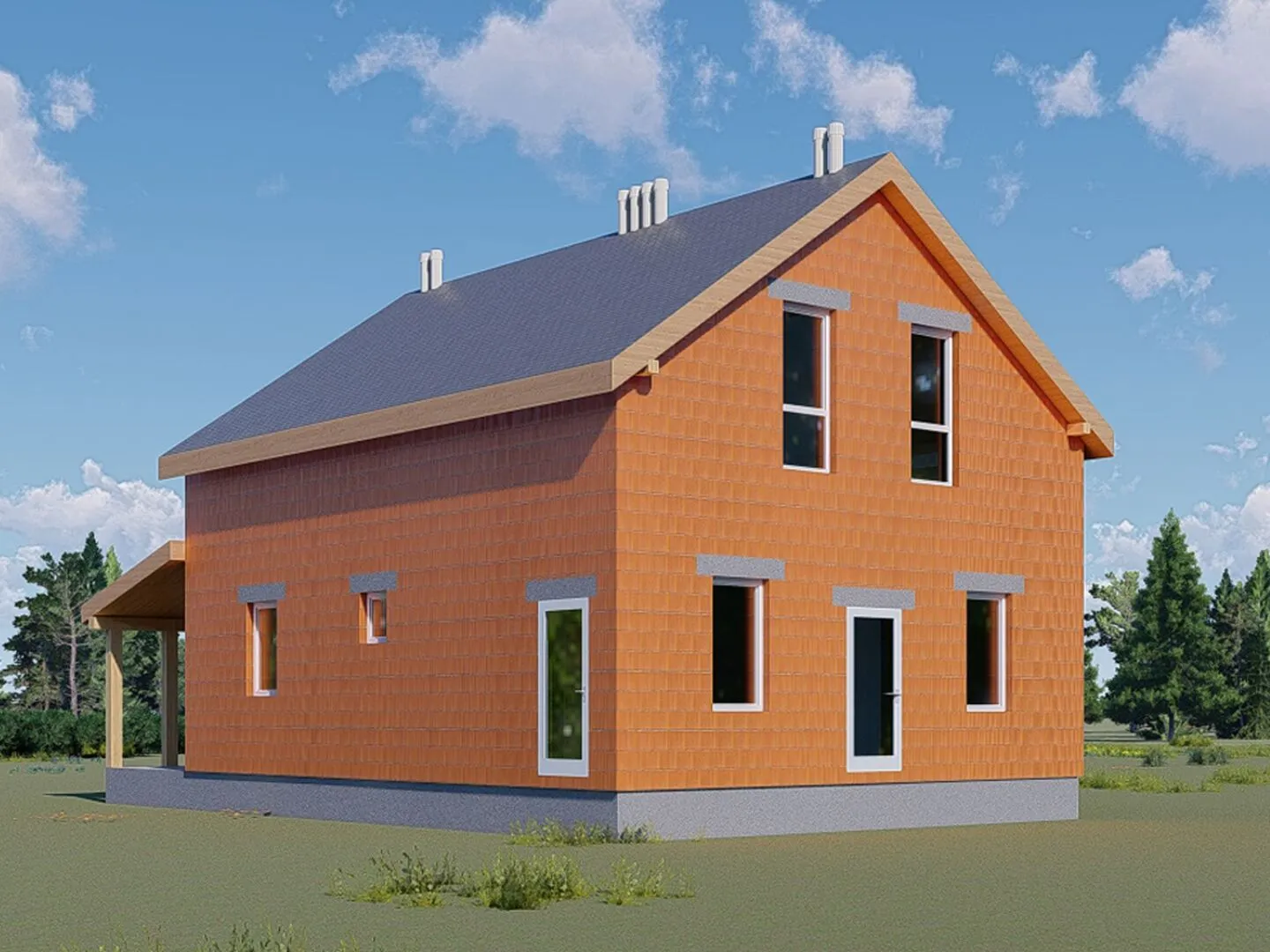 Дом с мансардным этажом ТКБ-1