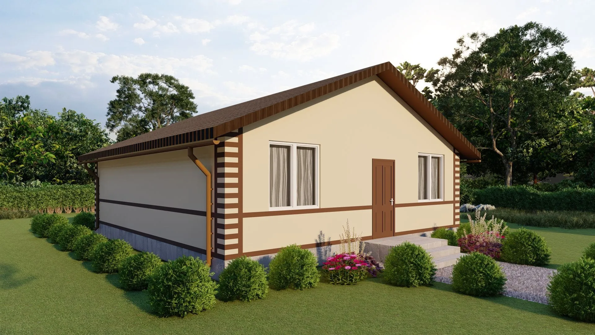 AE - 88 Одноэтажный дом с тремя спальнями