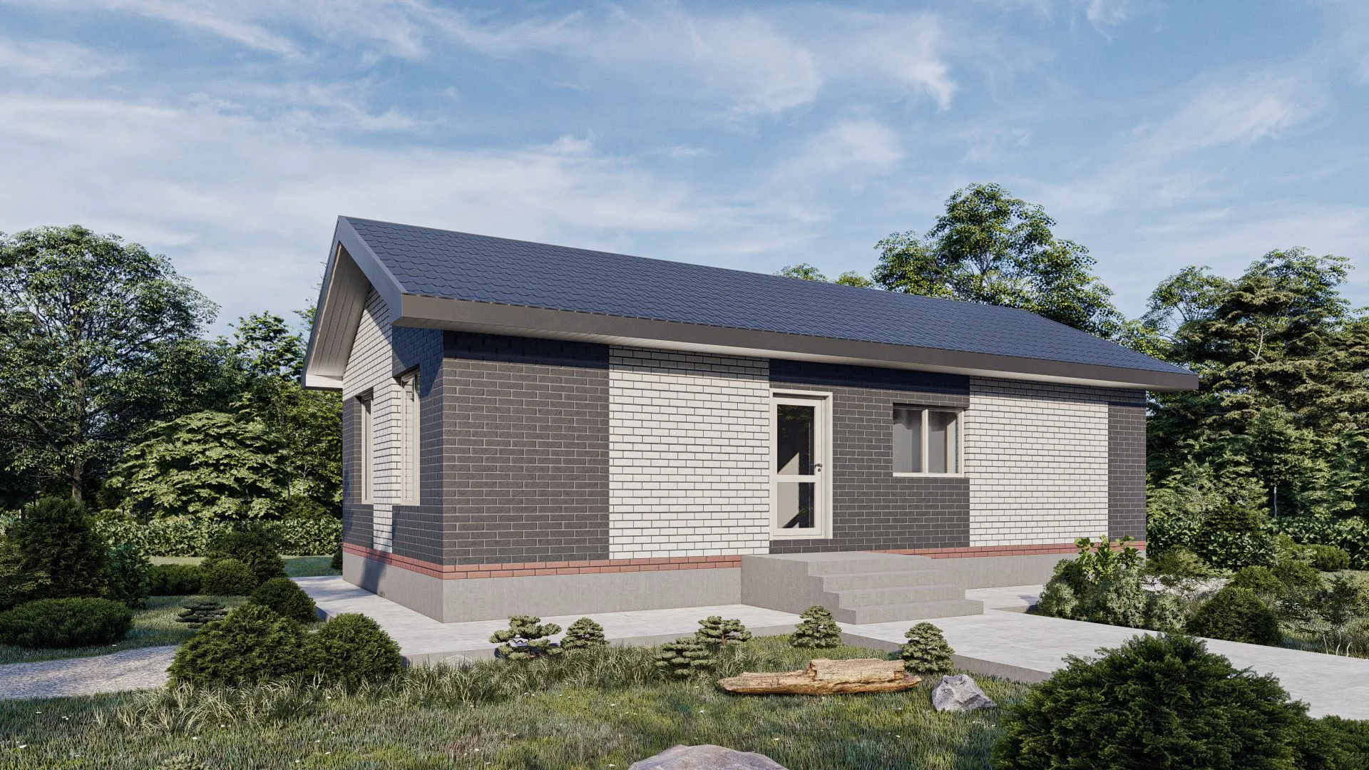 Проект одноэтажного дома К-63