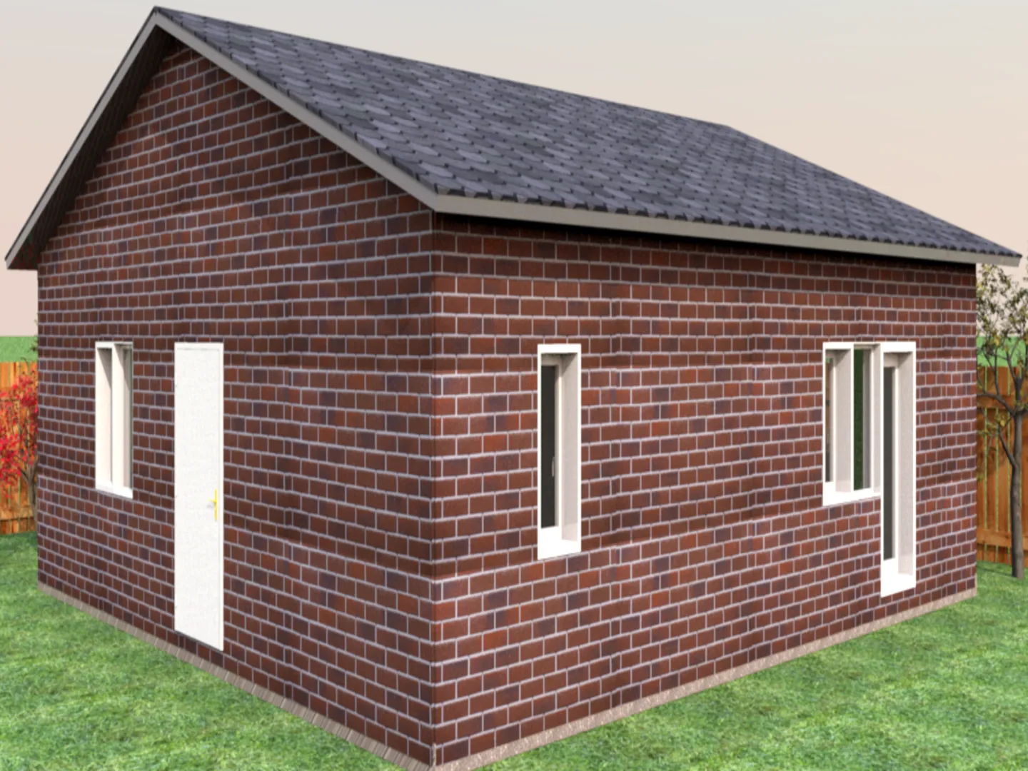 Каркасный одноэтажный дом - 71,2