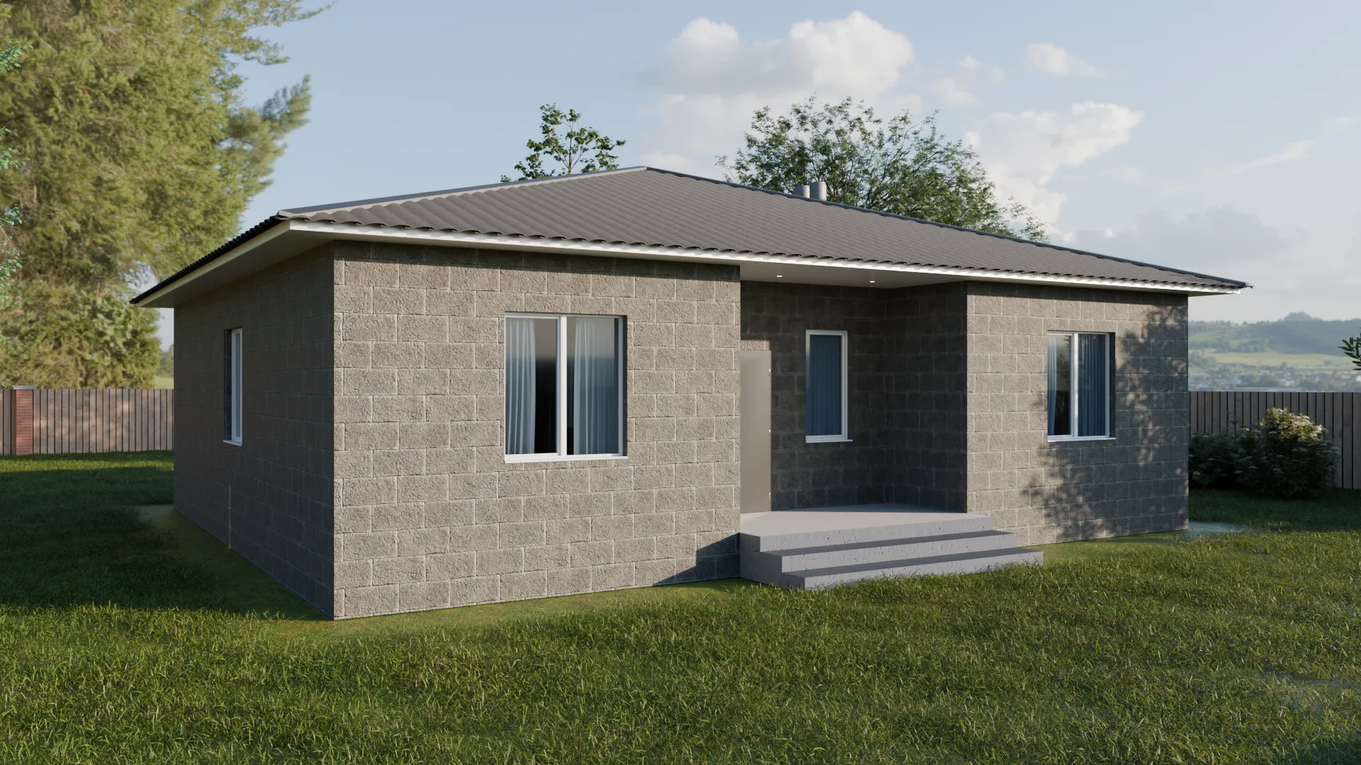 Жилой одноэтажный дом 