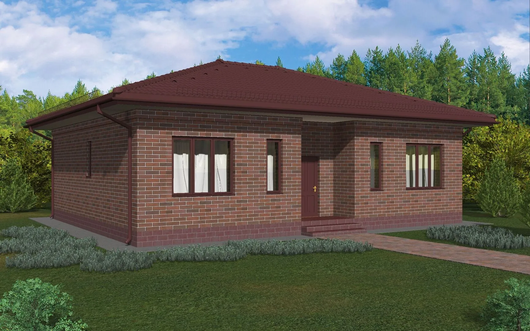 Одноэтажный загородный дом Д-2024-106