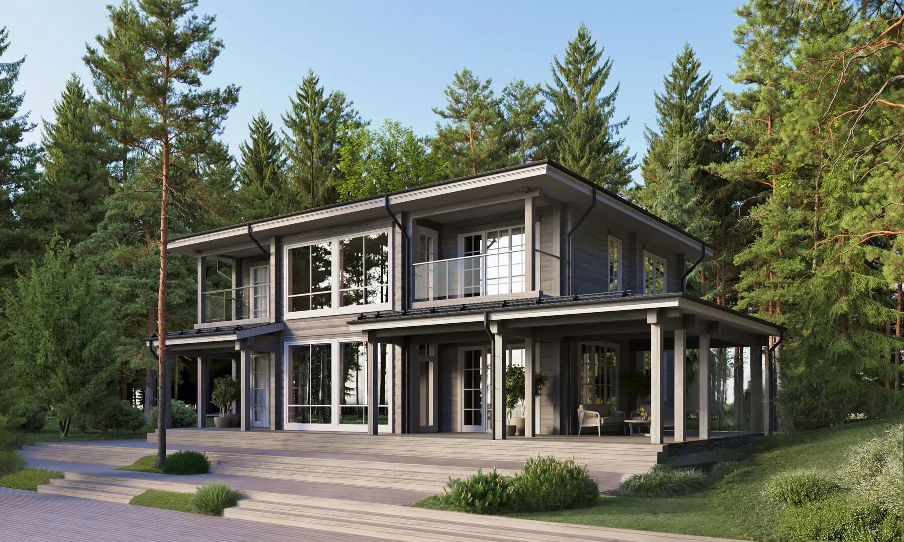 Дом из клееного бруса AVI