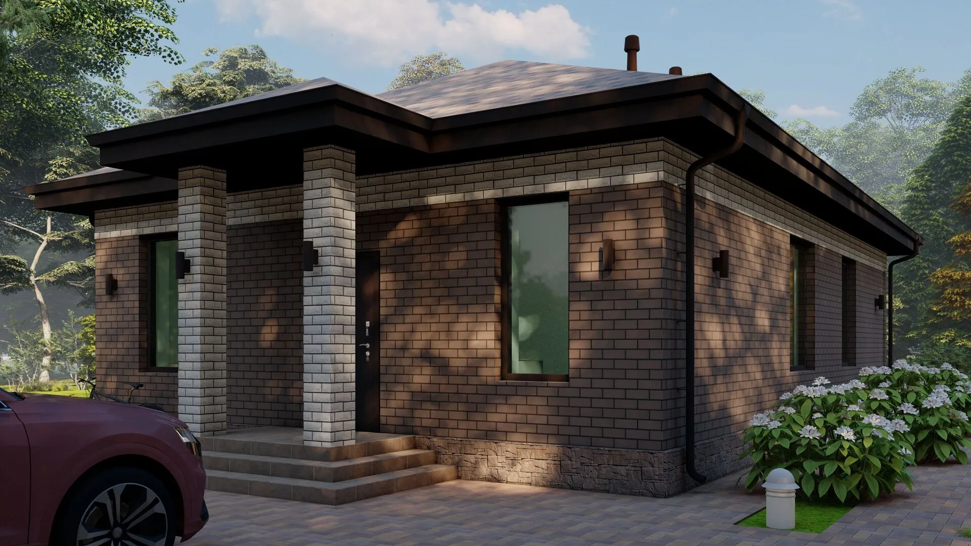 Проект одноэтажного дома 