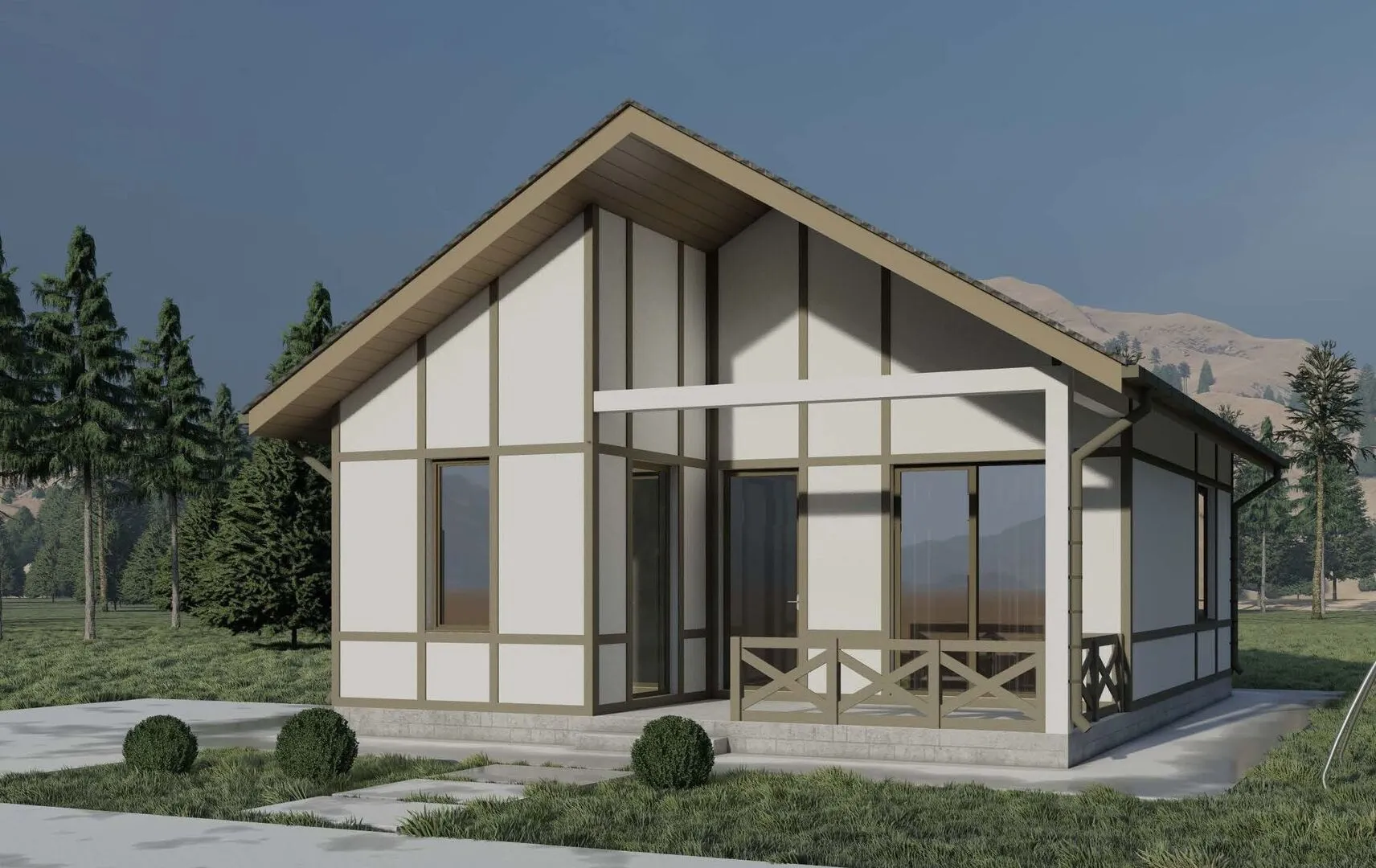 Одноэтажный дом Перспектива- 76