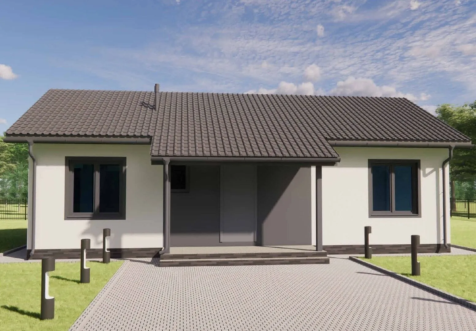 Одноэтажный дом СД_0924