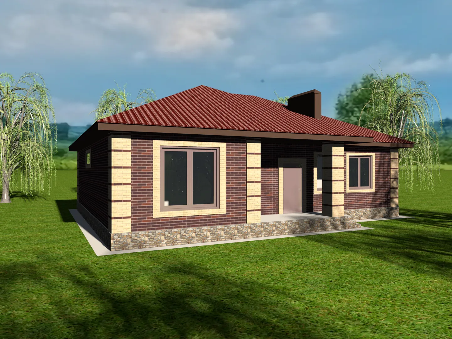 Загородный дом площадью 132,88 м2