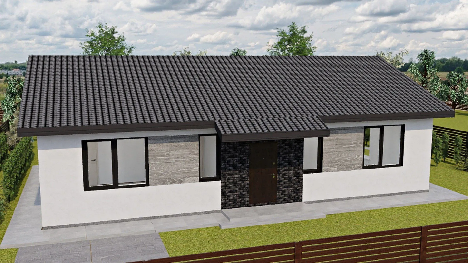 Одноэтажный дом Скандинавия 109