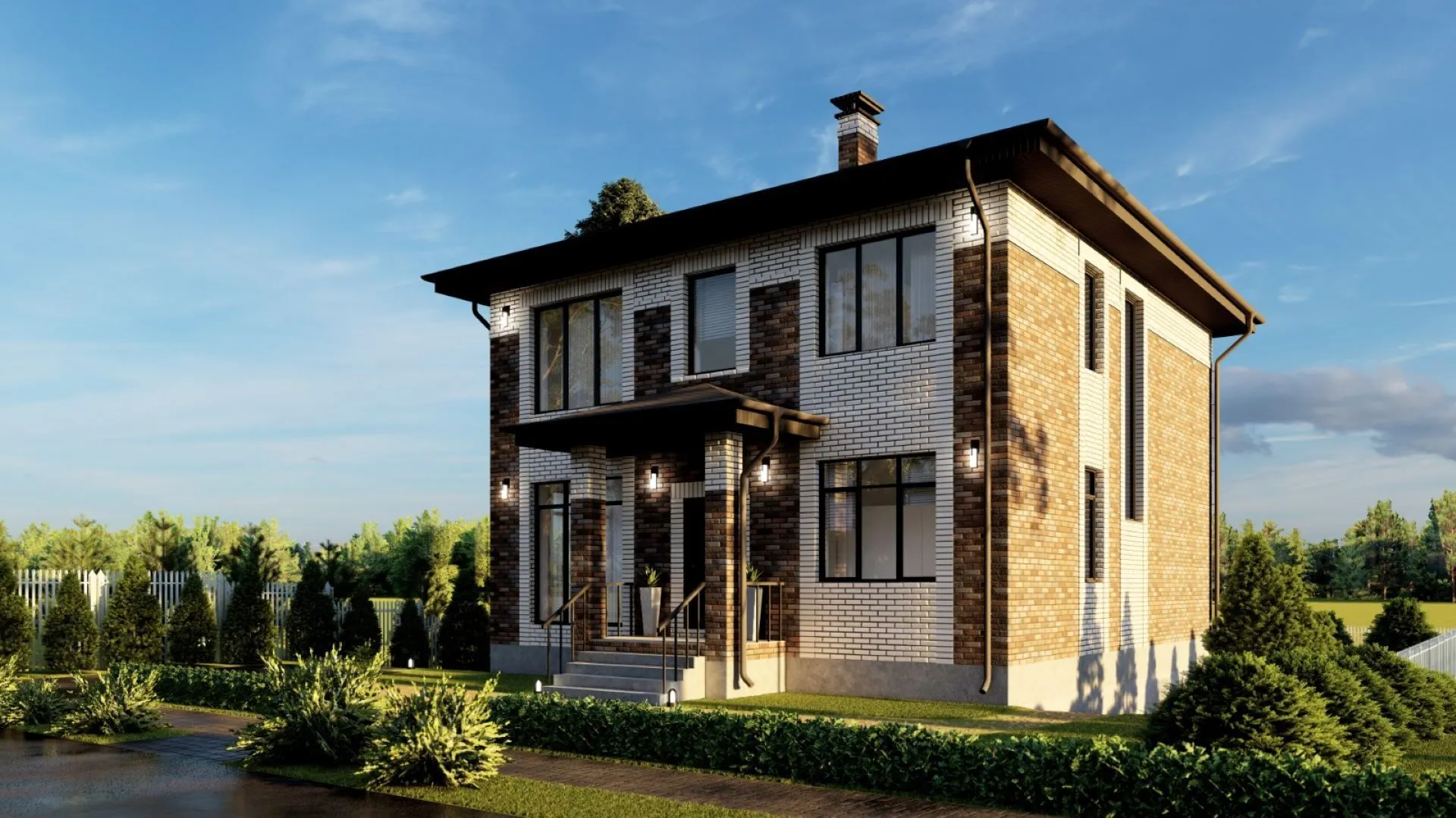 Проект индивидуального жилого двухэтажного дома на 162,01 м 2