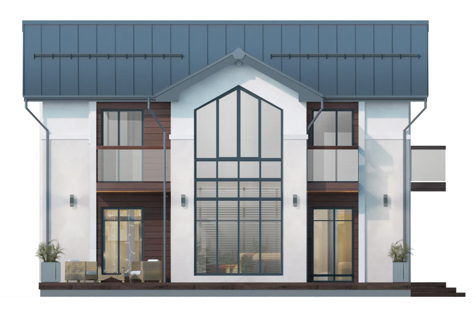 Загородный дом из газобетона «M»