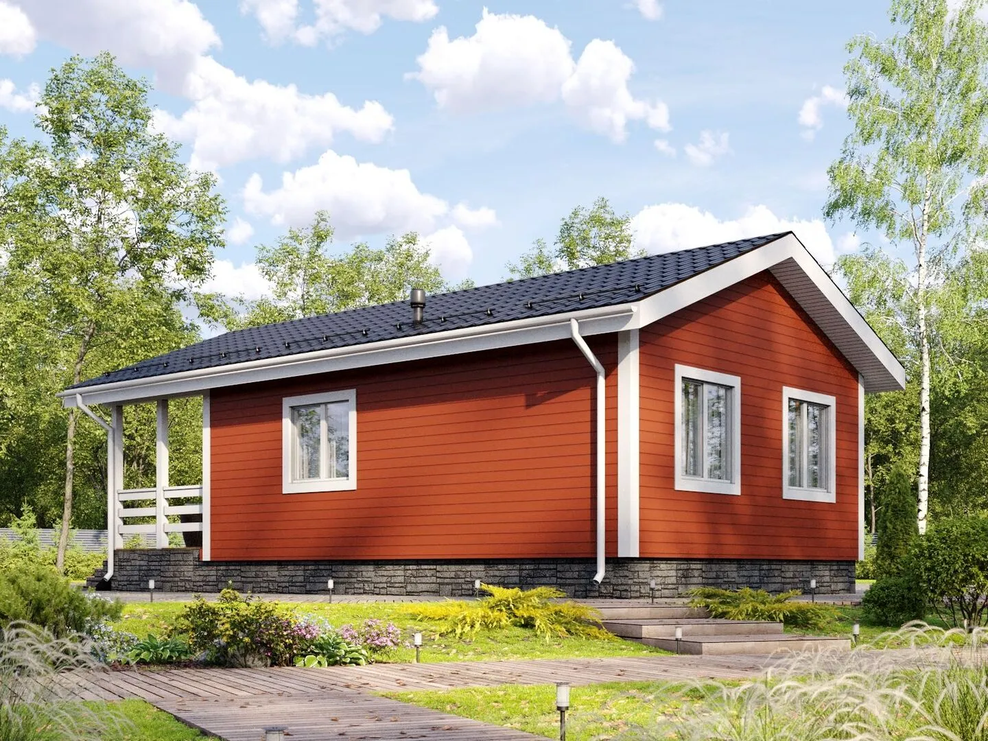 Одноэтажный загородный дом «Санрайз»