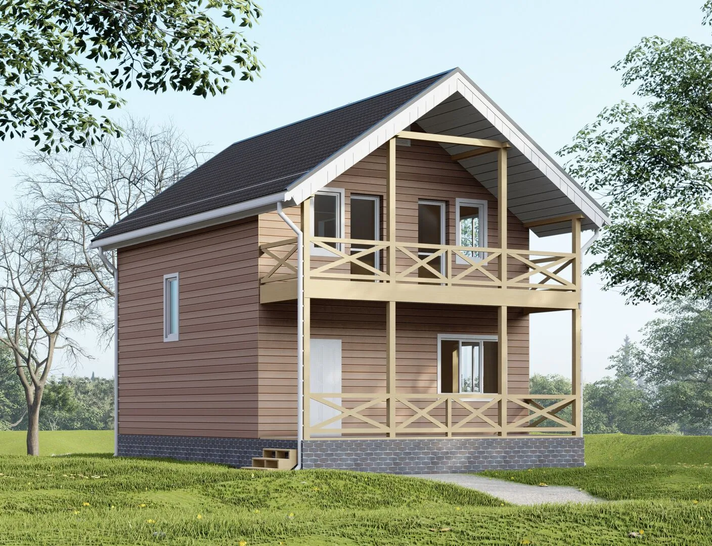 Двухэтажный дом 