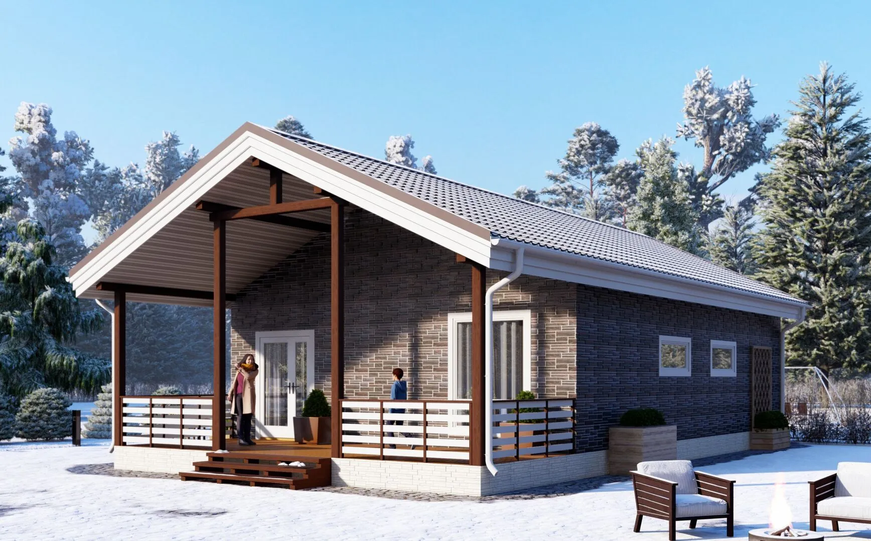 Проект одноэтажного дома Виченса