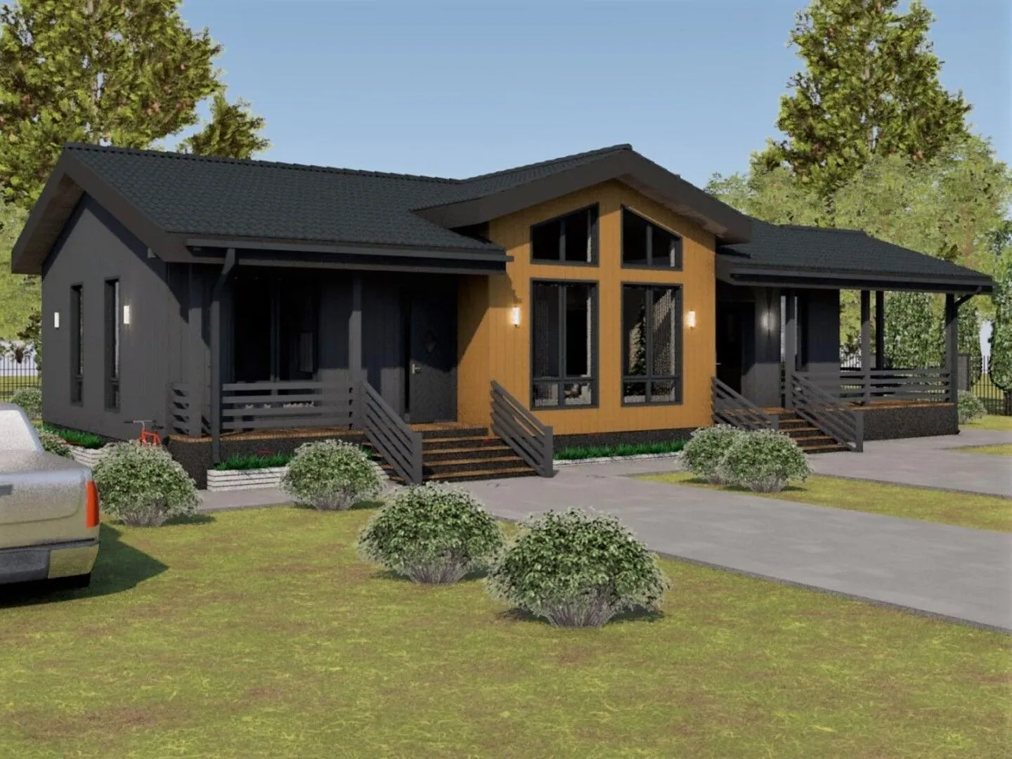 Одноэтажный дом-дача КОМФОРТ+ 140-2