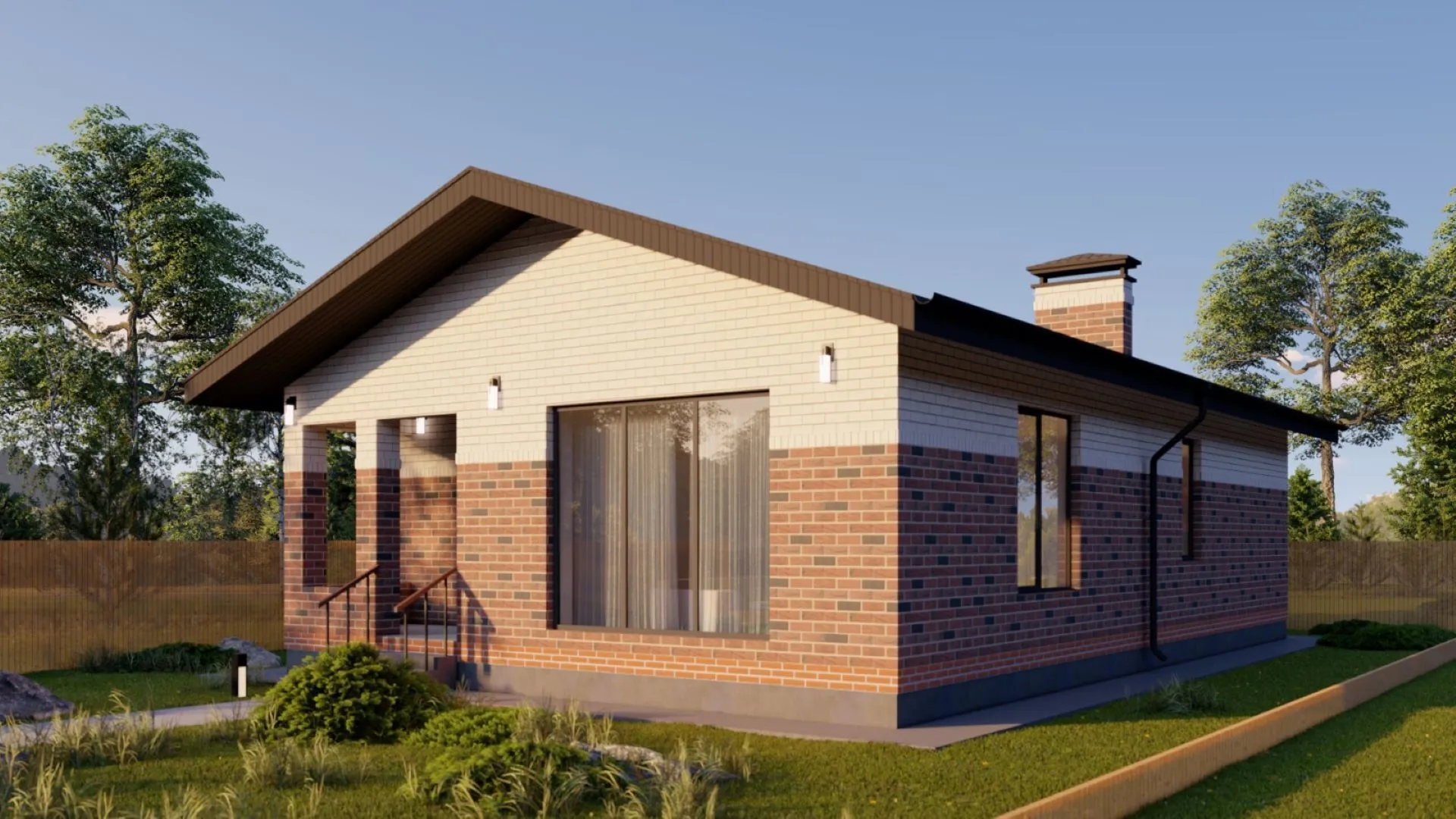 Проект одноэтажного дома на 98 м2