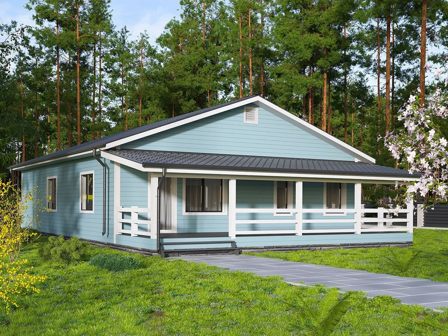 Каркасный дом по проекту Алтай