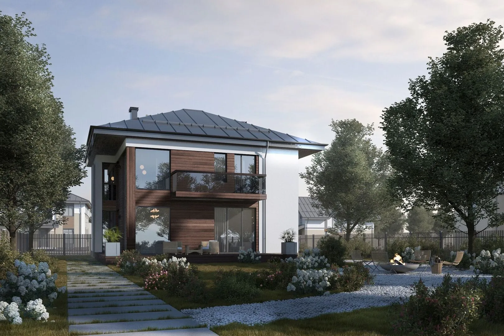 Загородный дом из газобетона «L»