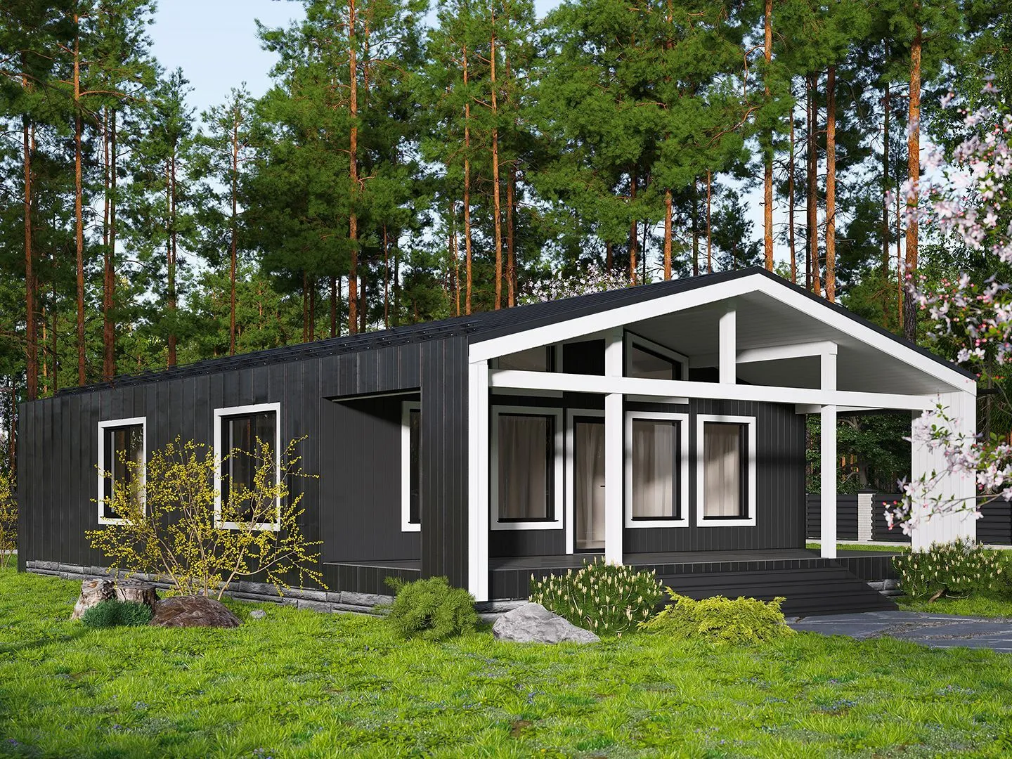 Каркасный дом по проекту Идеал 121