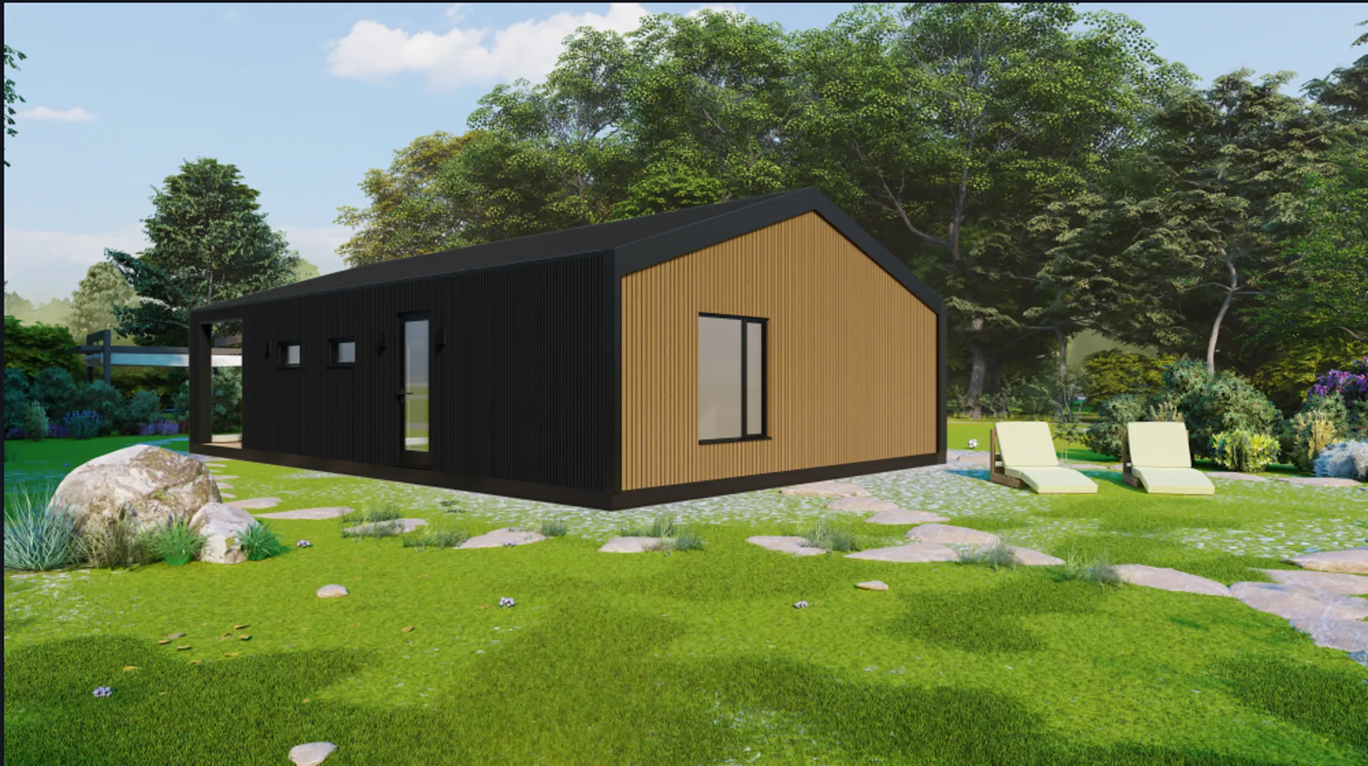 Одноэтажный дом БАРН 65