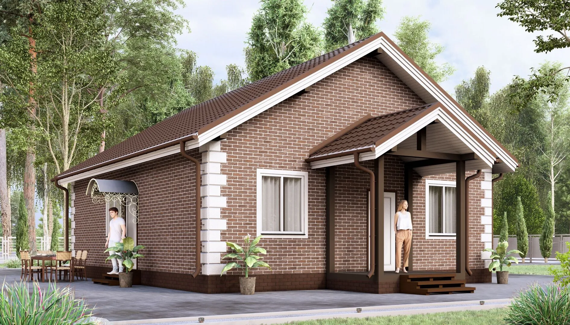 Одноэтажный дом Ботагово