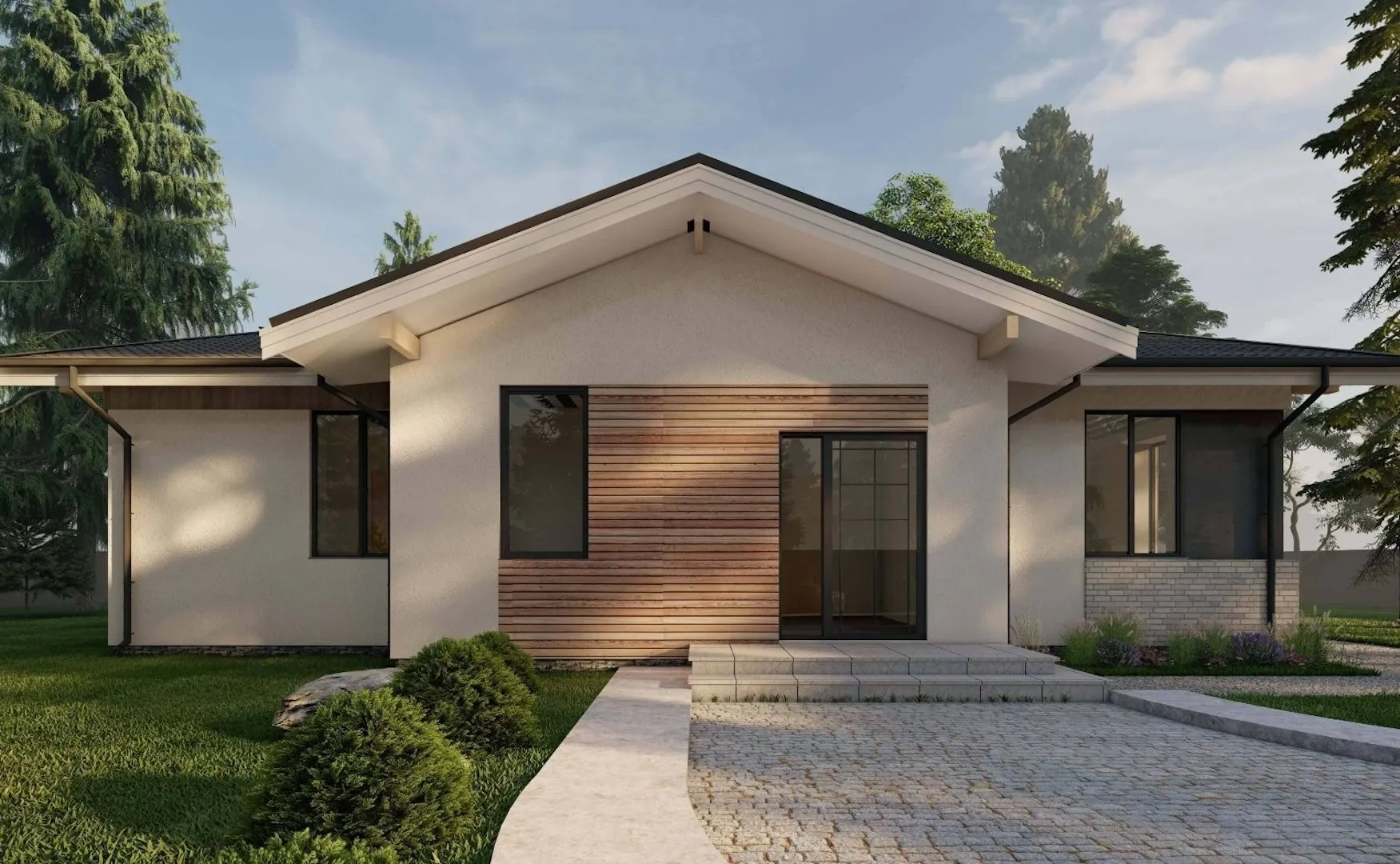 Дом с панорамными окнами Family House