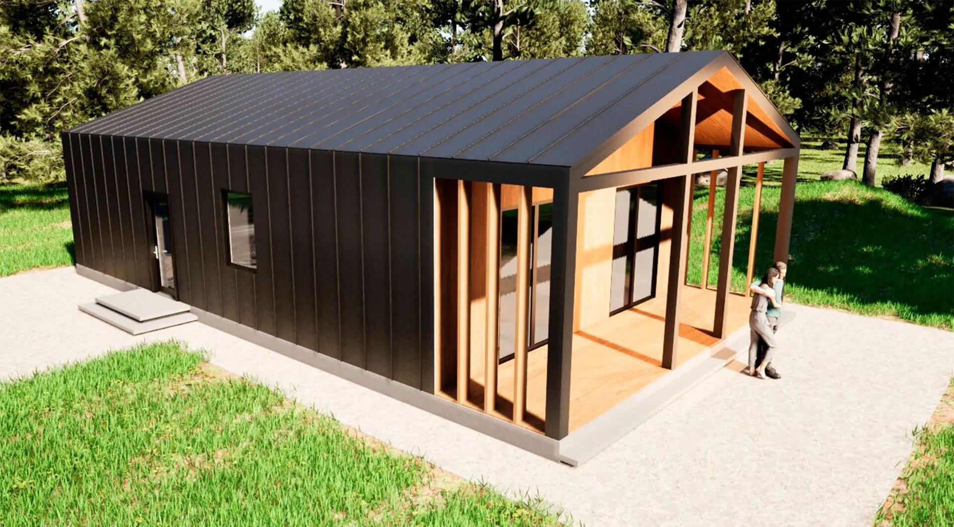 Загородный дом в стиле барнхаус 