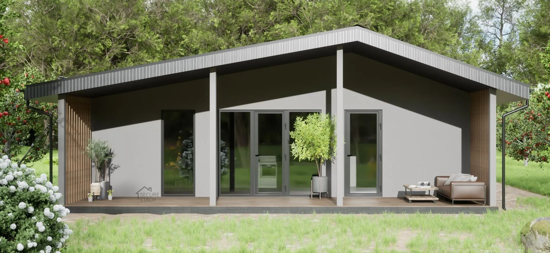 Одноэтажный дом для небольшой семьи SS-93