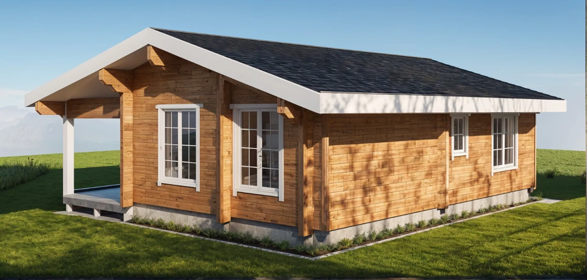 Загородный дом из клееного бруса 