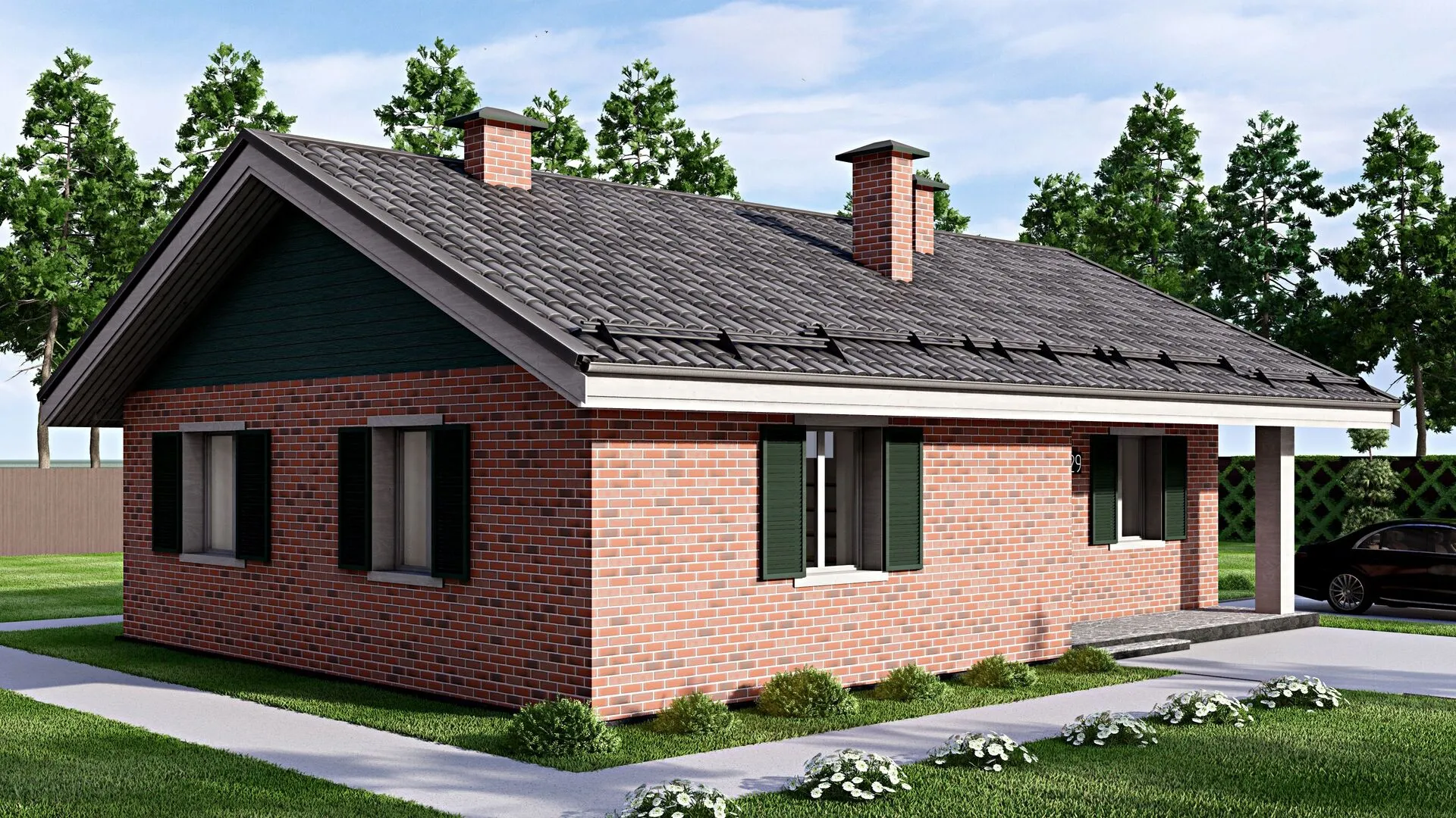 Одноэтажный дом Fixplans-10529