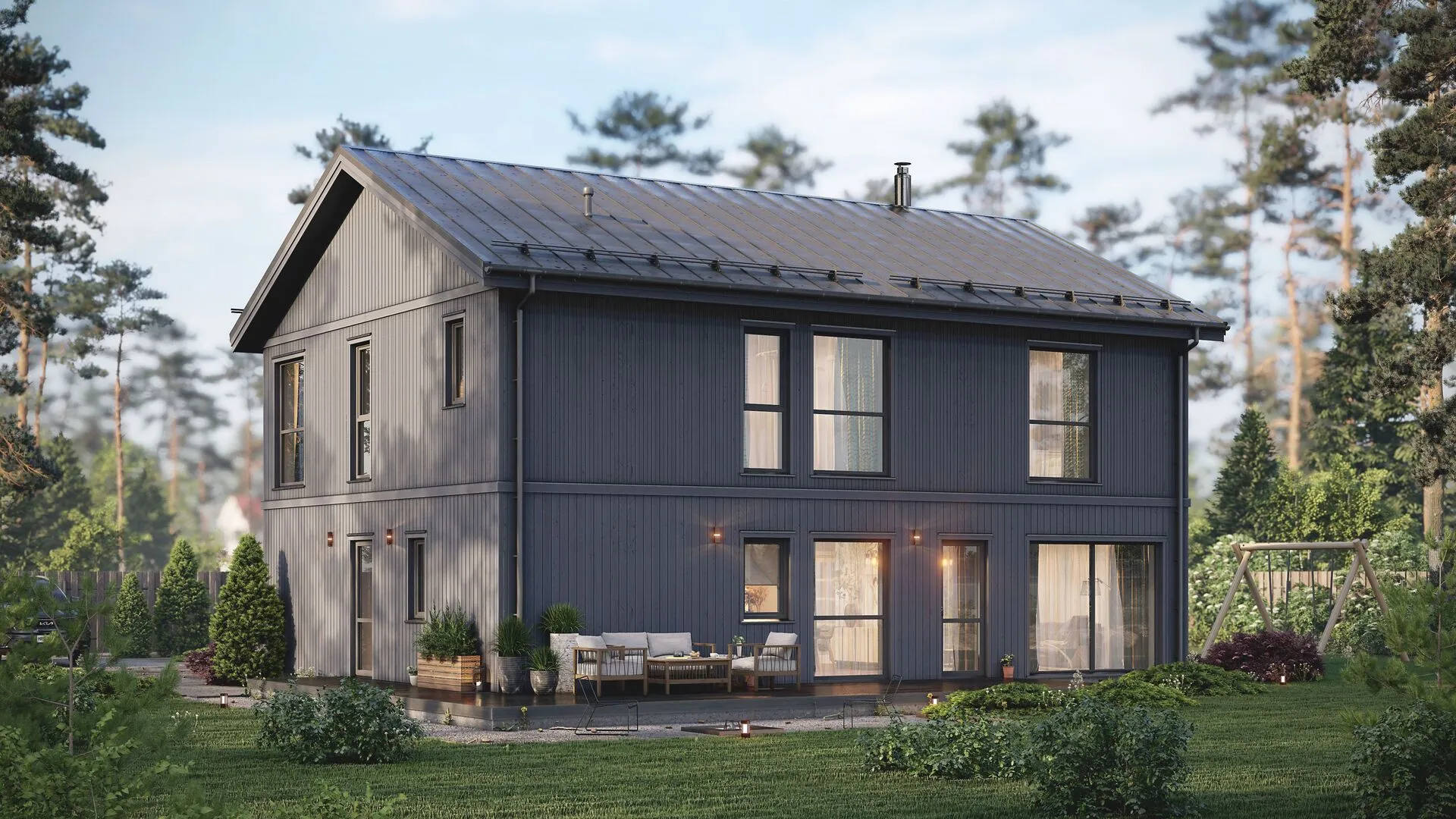 Двухэтажный дом Швеция 170