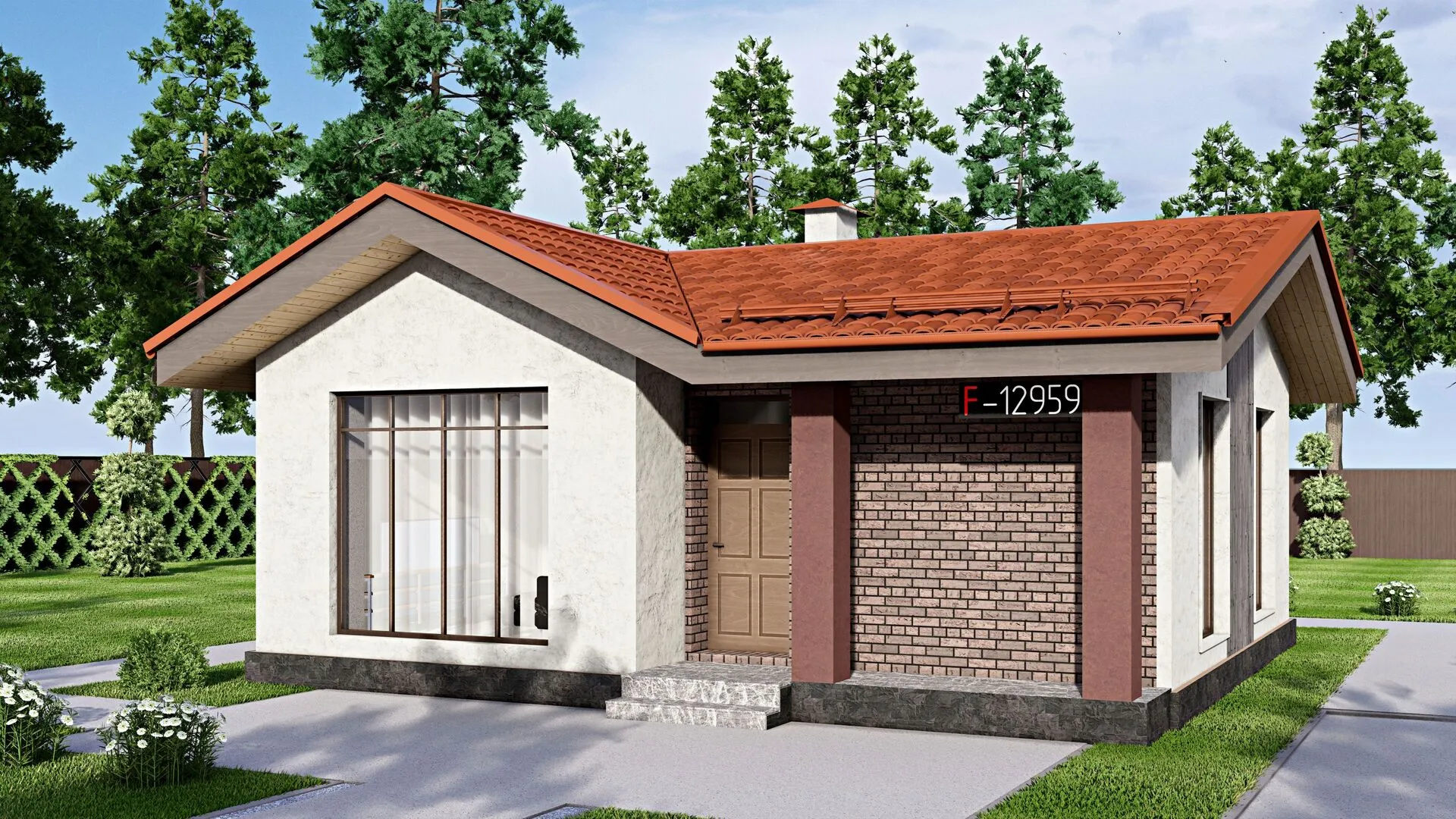 Одноэтажный дом Fixplans-12959