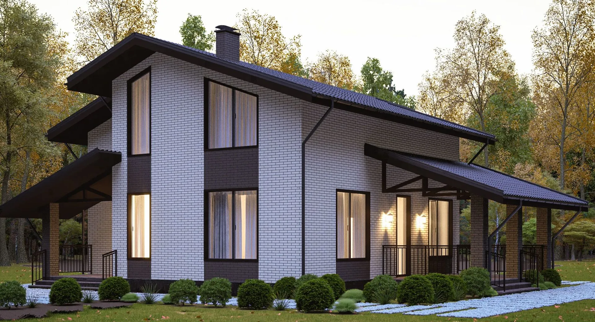 Двухэтажный дом БРАИТ-33Г