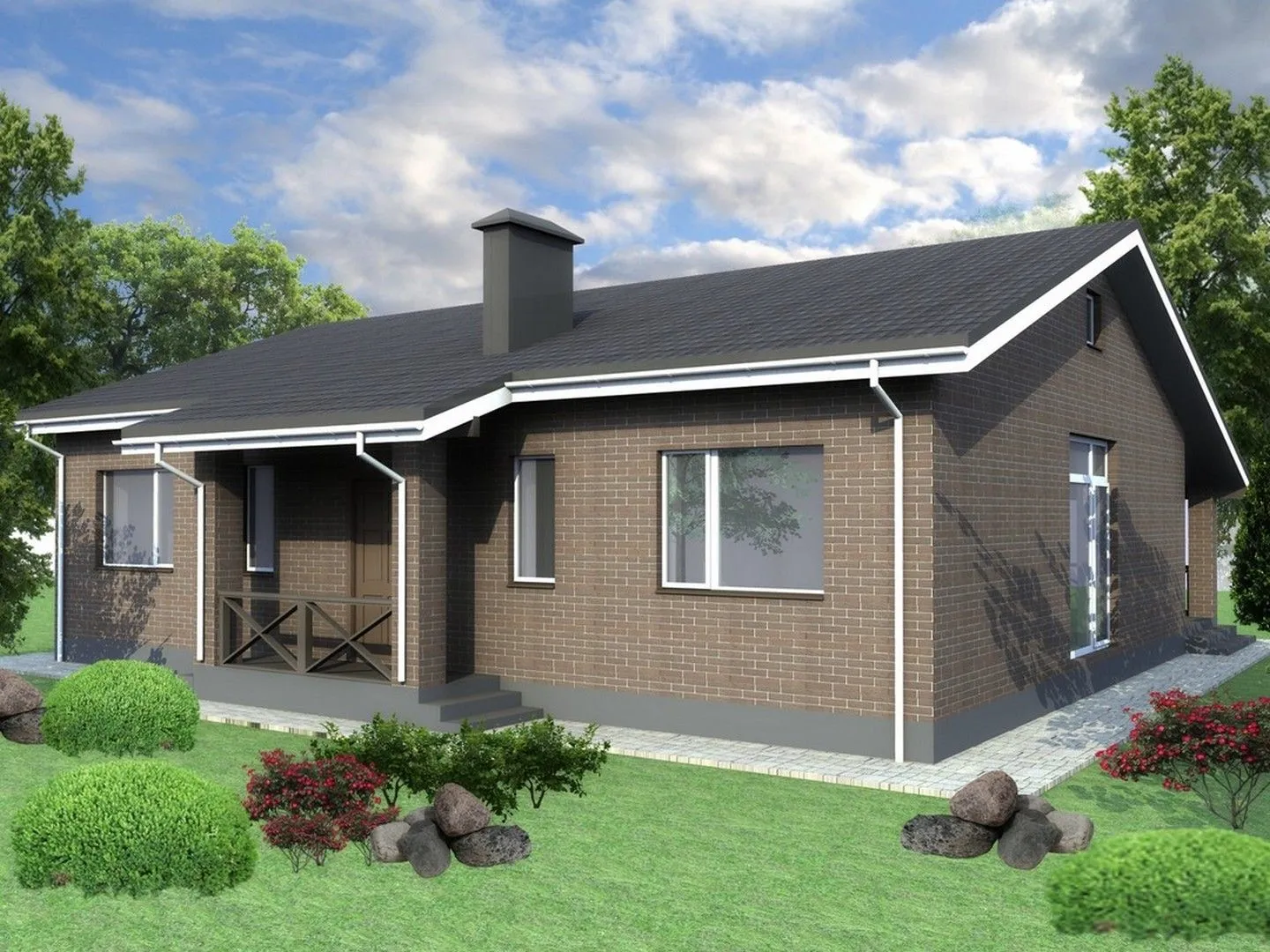 Одноэтажный дом Д1-106