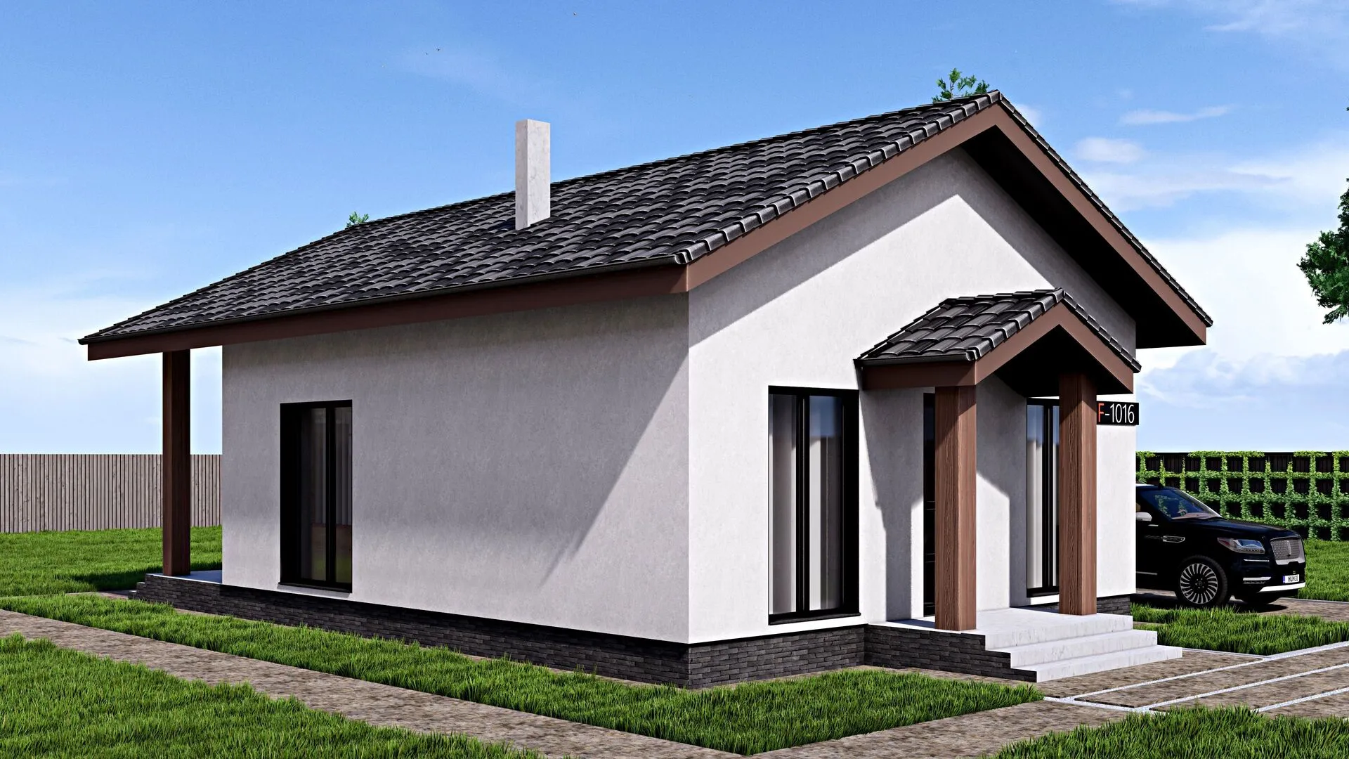 Одноэтажный дом Fixplans - 1016