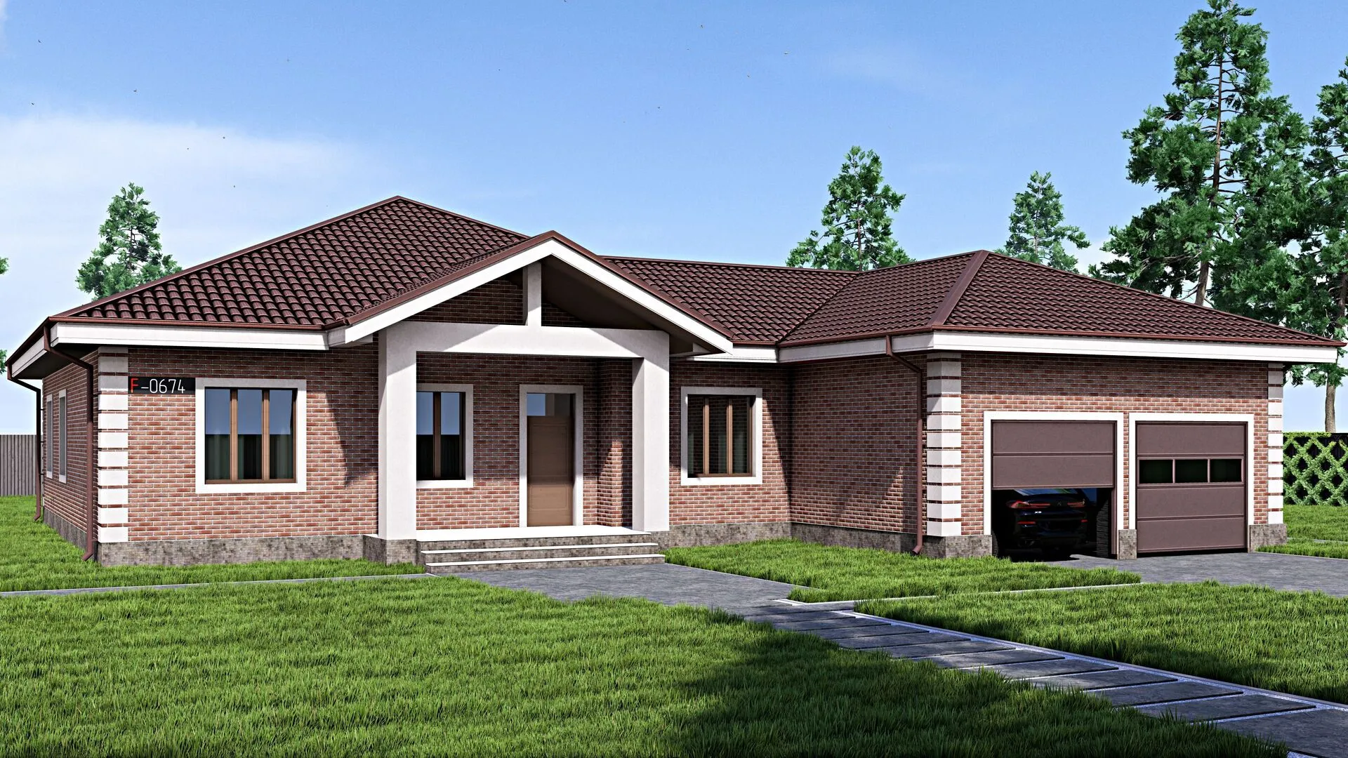 Одноэтажный дом Fixplans - 0674