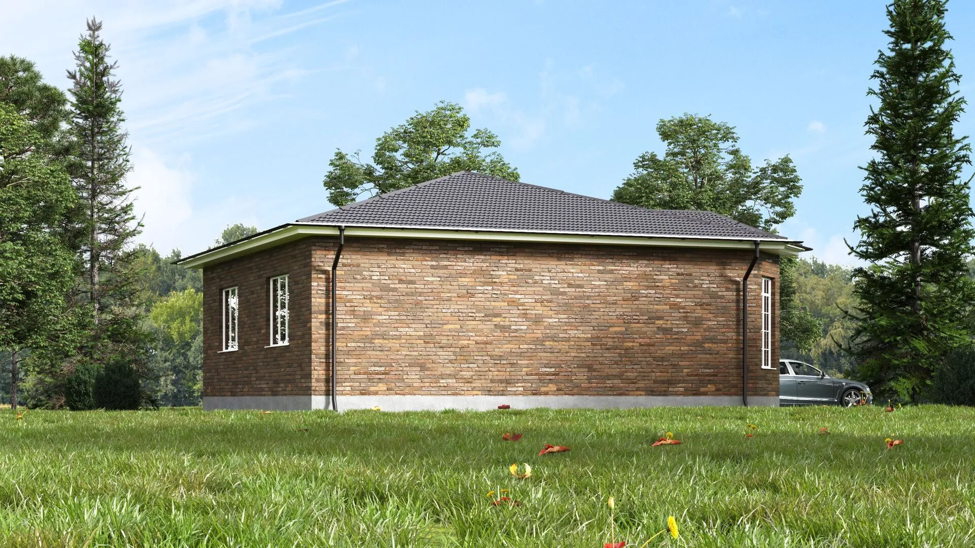 Индивидуальный жилой дом площадью 75 м2