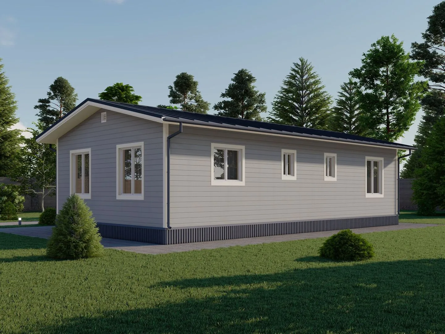 Каркасный одноэтажный дом КС 74