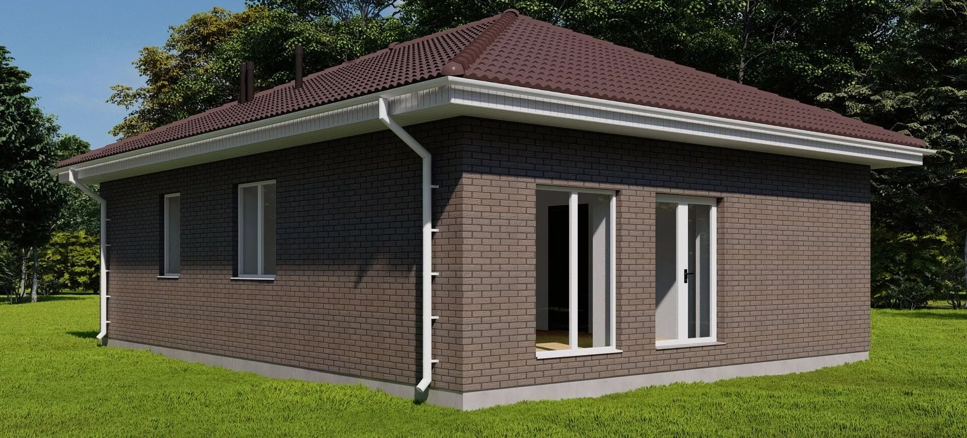 Кирпичный дом 76 м2