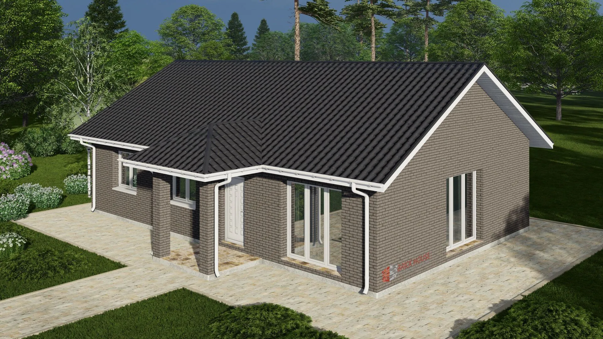 Дом из кирпича S061