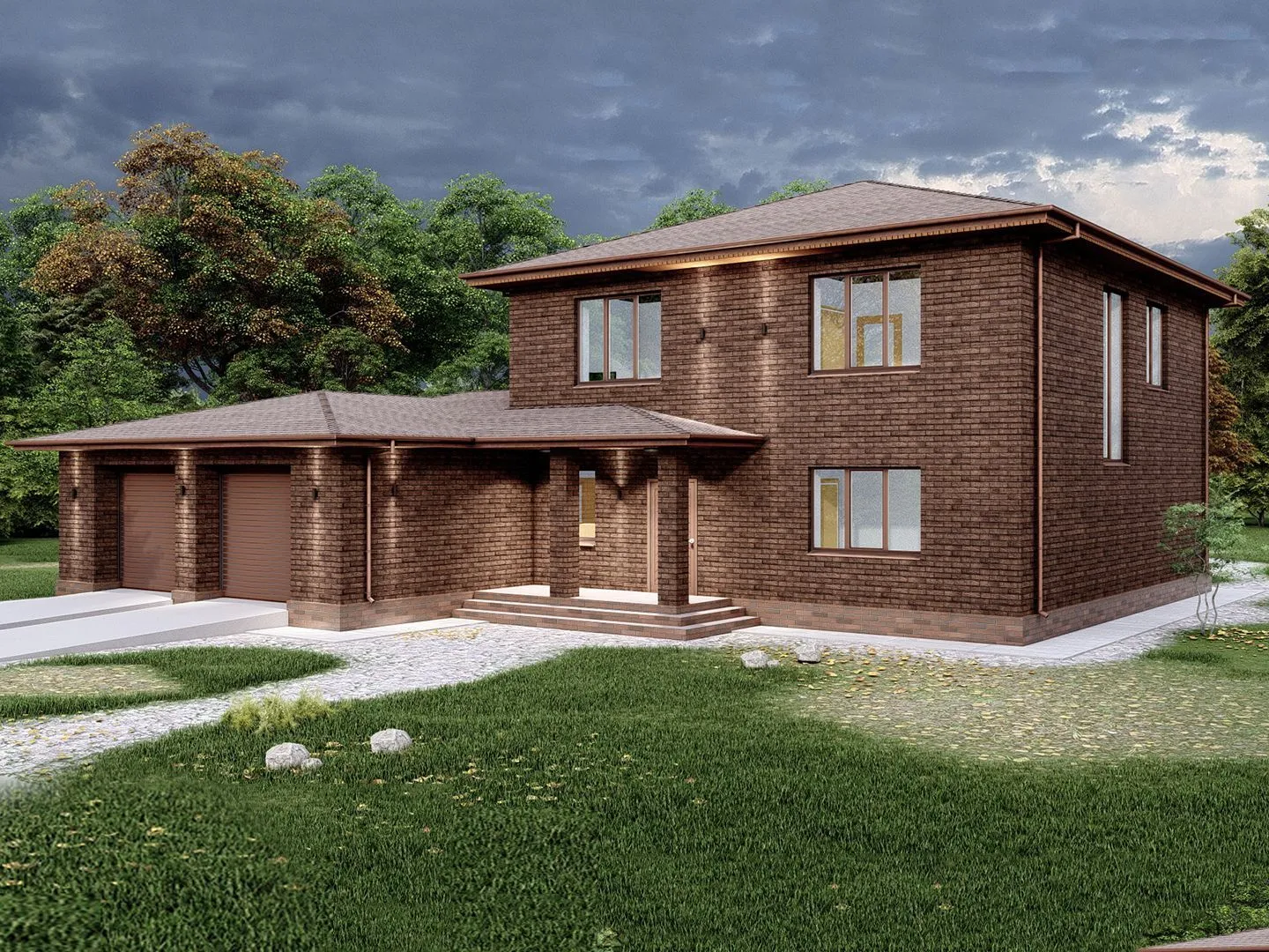 Двухэтажный дом 