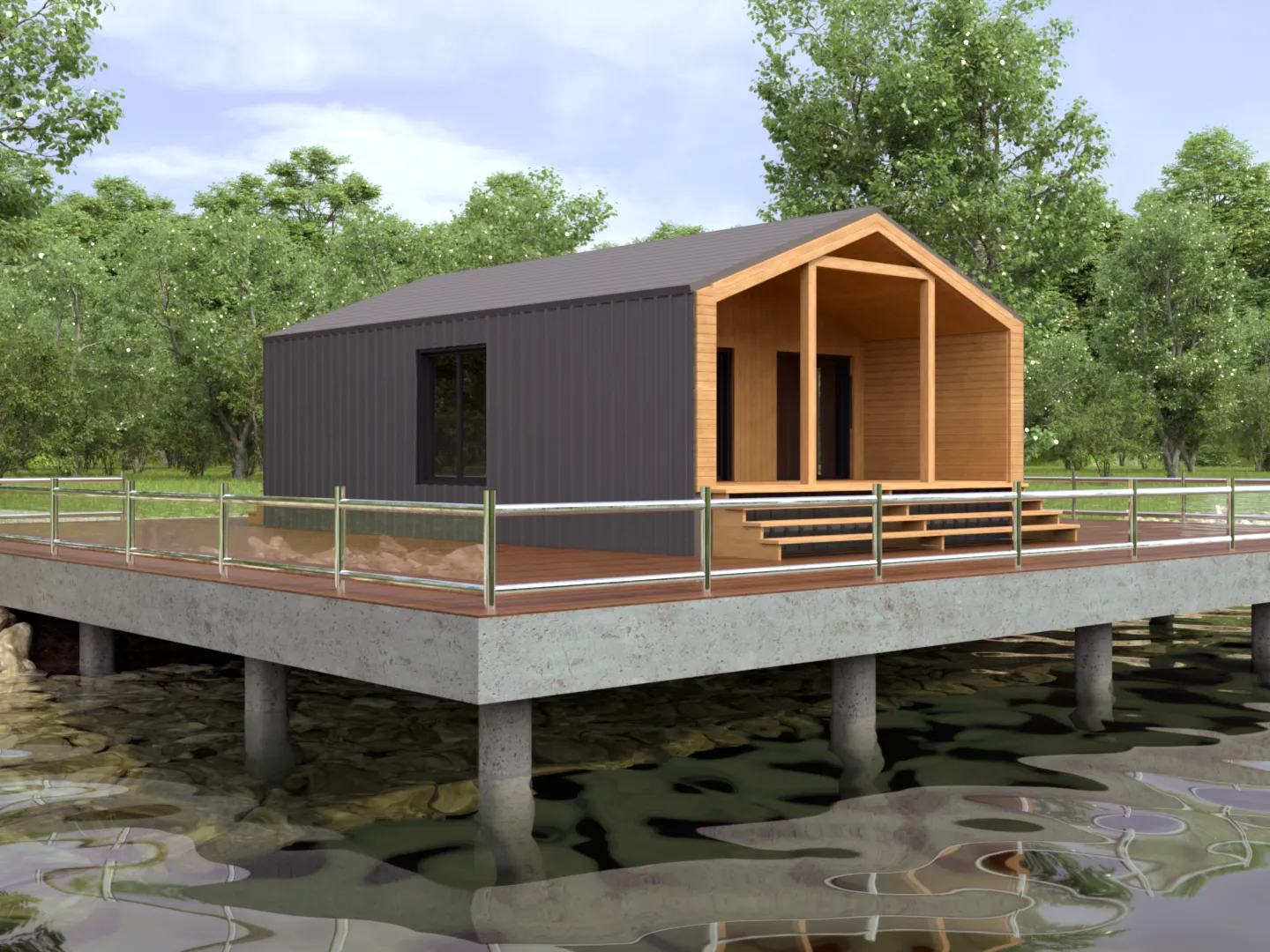 Каркасный дом 11000х6650 одноэтажный Жигули