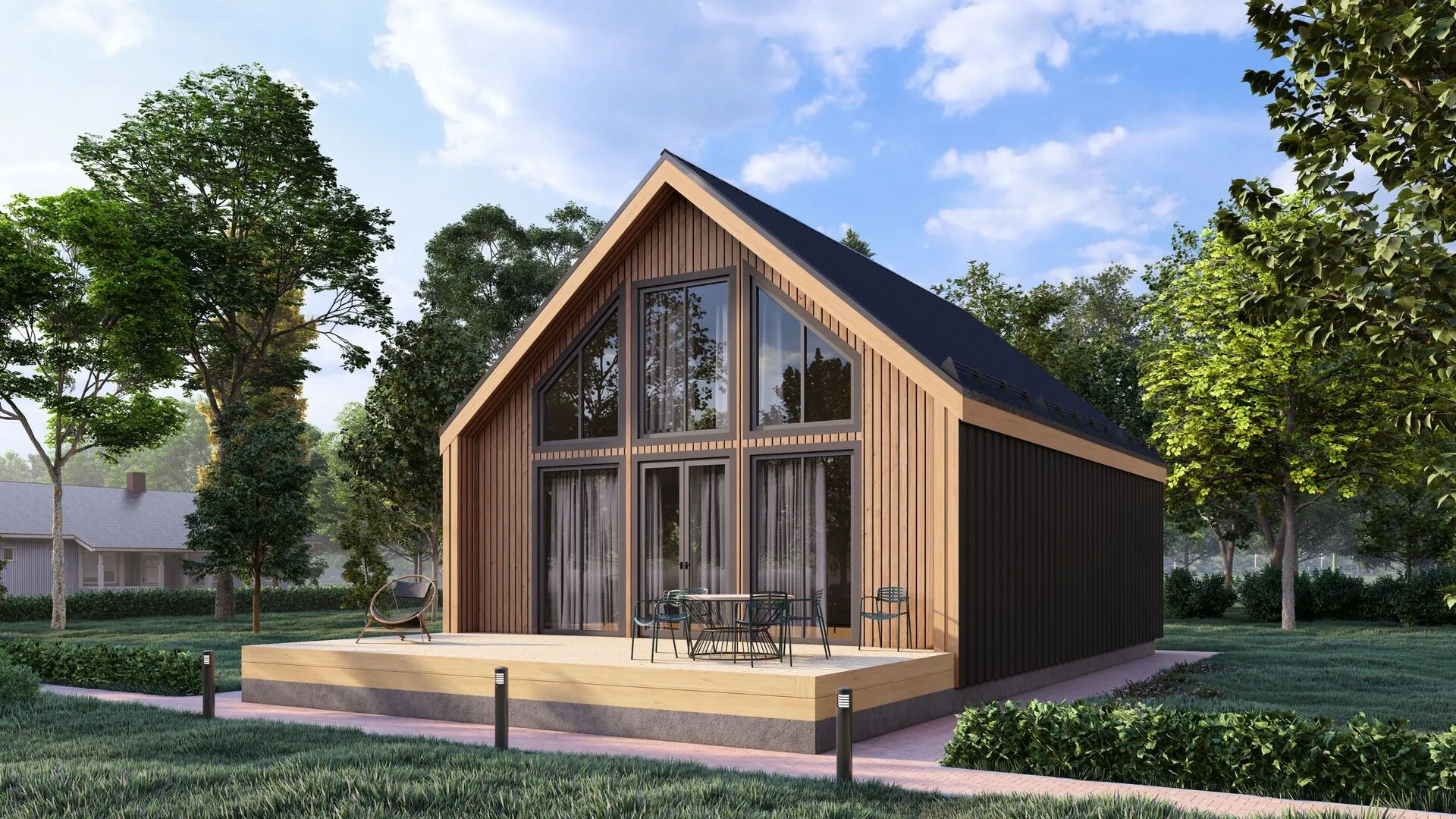 Двухэтажный каркасный дом 