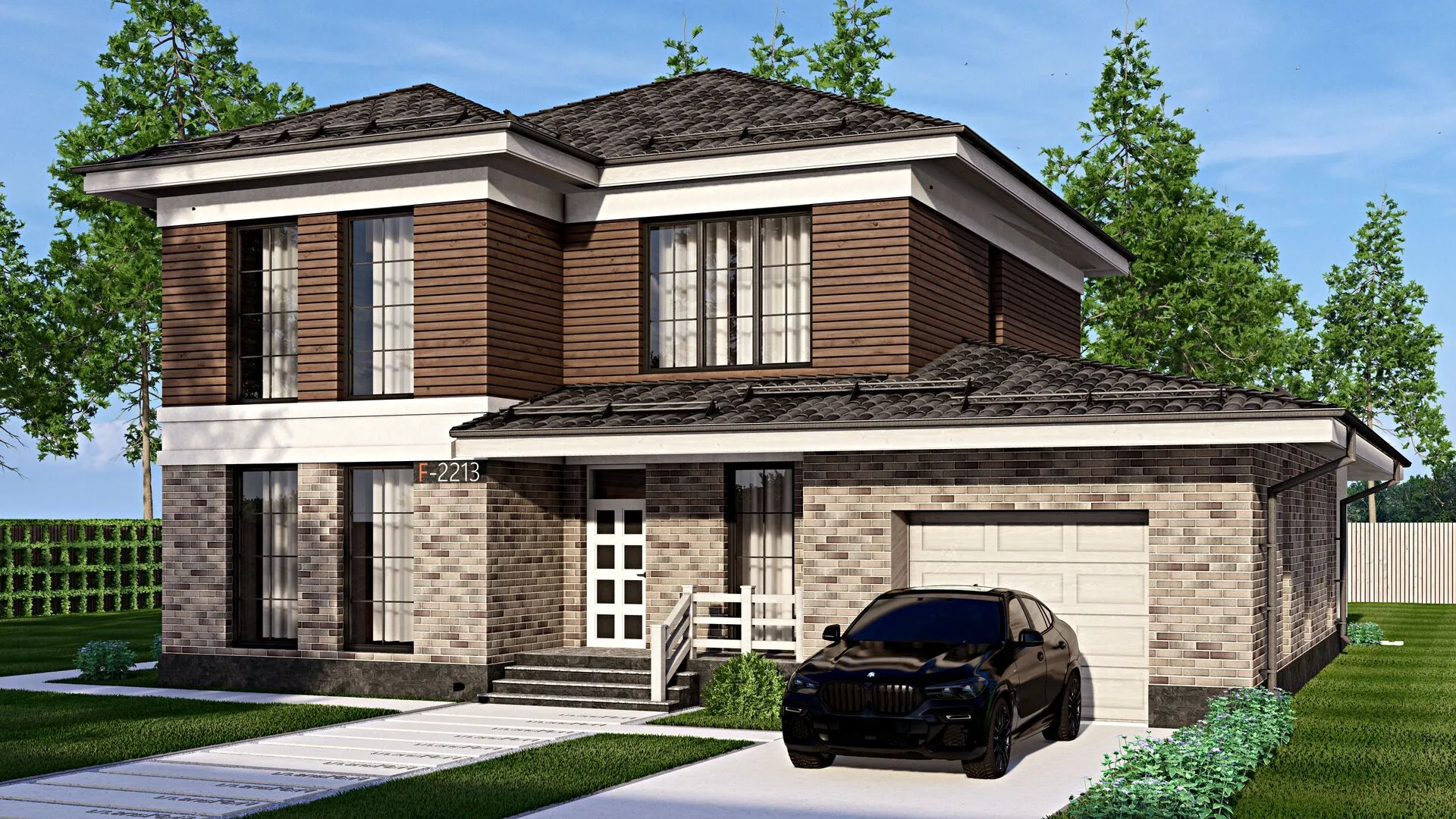 Двухэтажный дом FIXPLANS - 2213