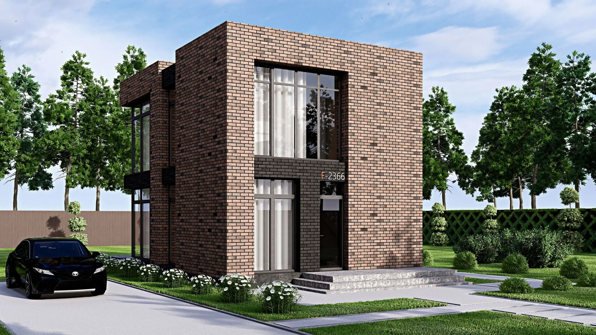 Двухэтажный дом FIXPLANS - 2366