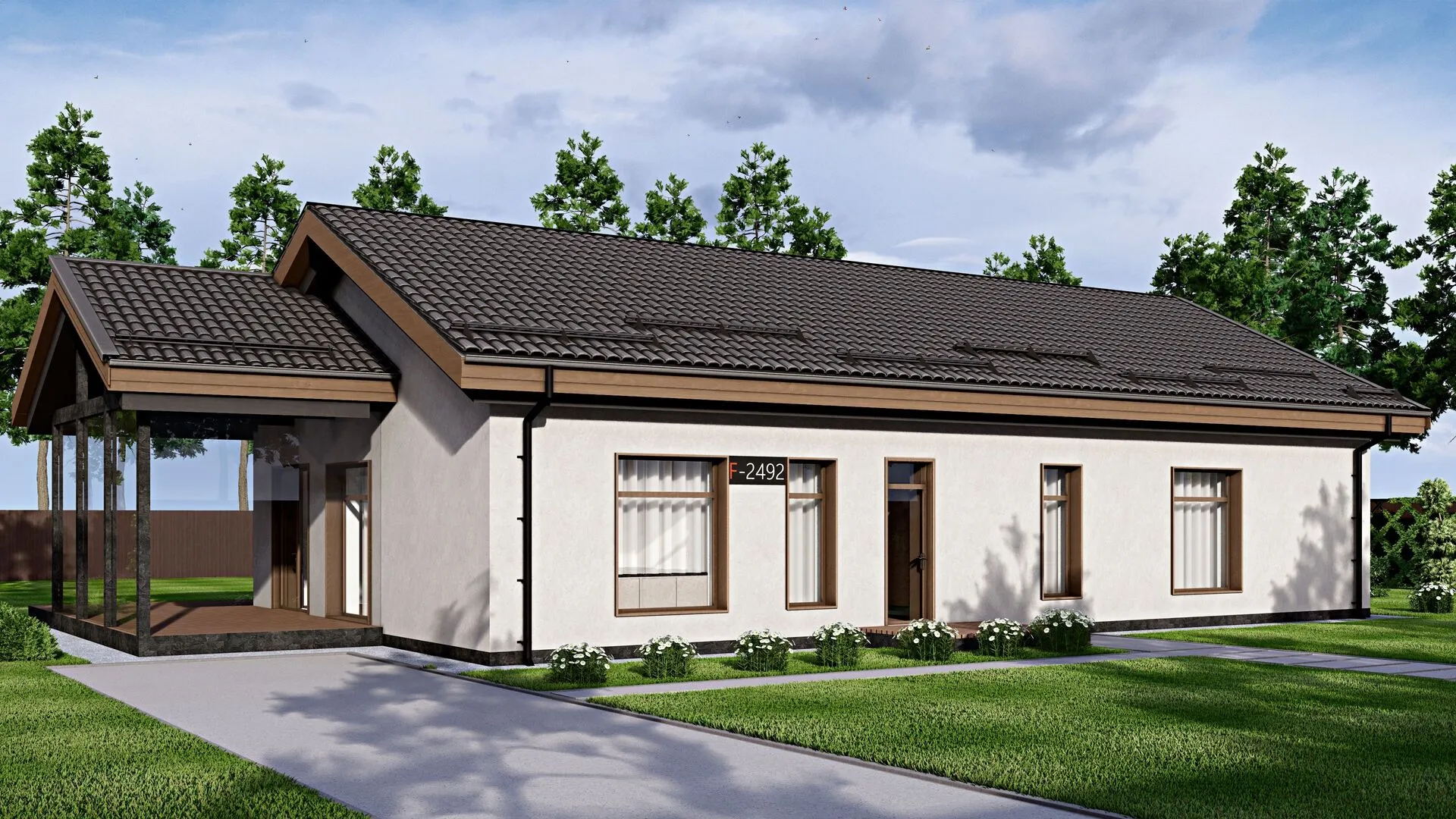 Одноэтажный дом FIXPLANS - 2492